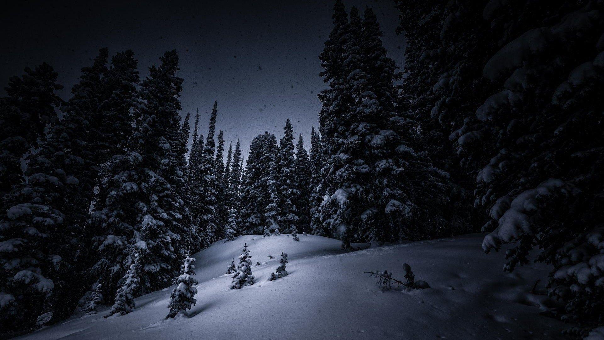 1920x1080 Dark Snow Wallpaper