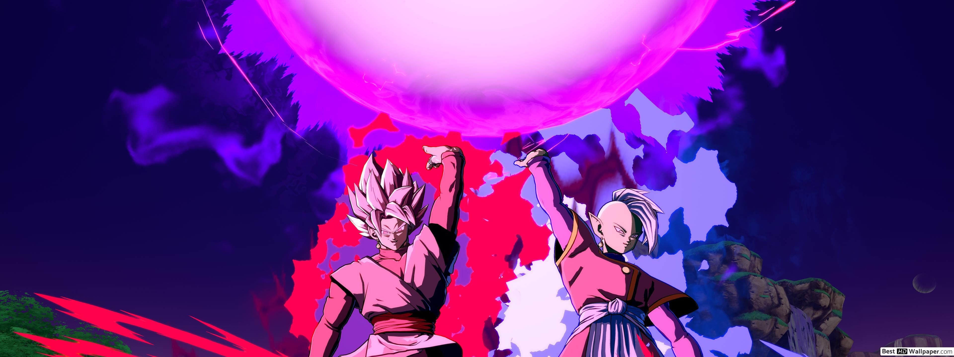 3840x1440 Black Goku HD wallpaper download