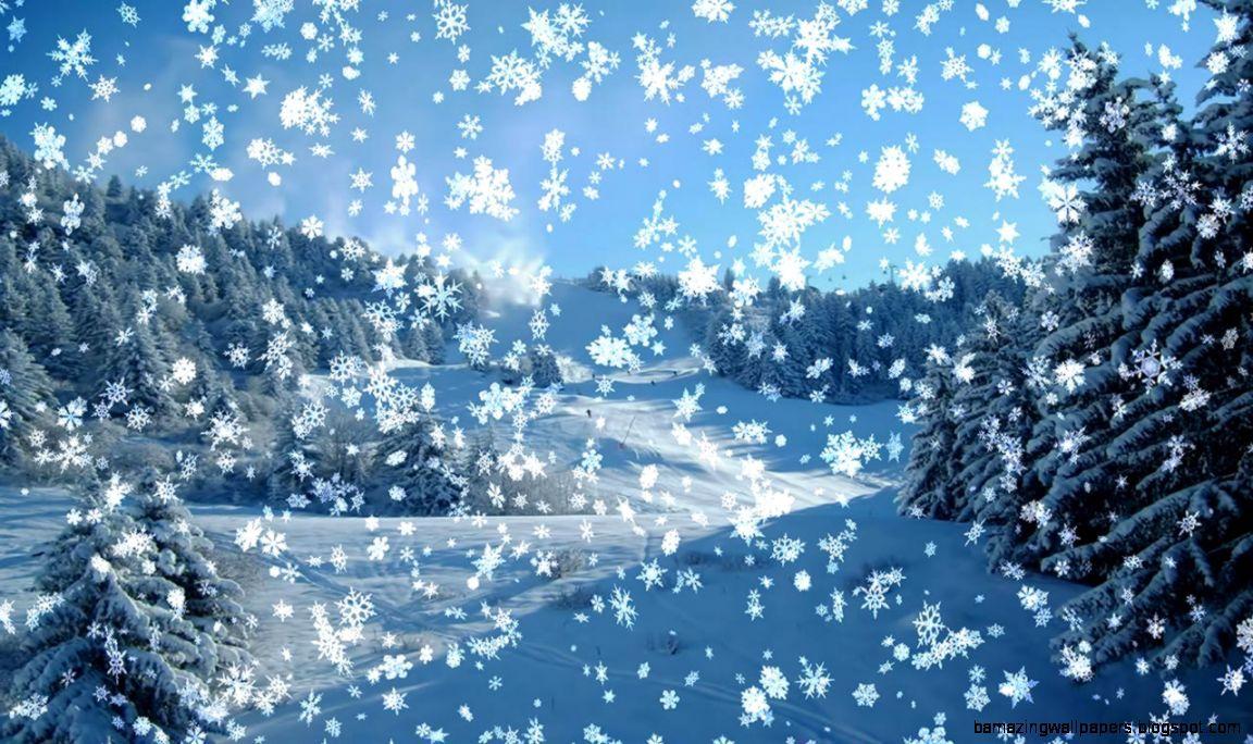 1152x684 Animated Snowflakes Falling Background