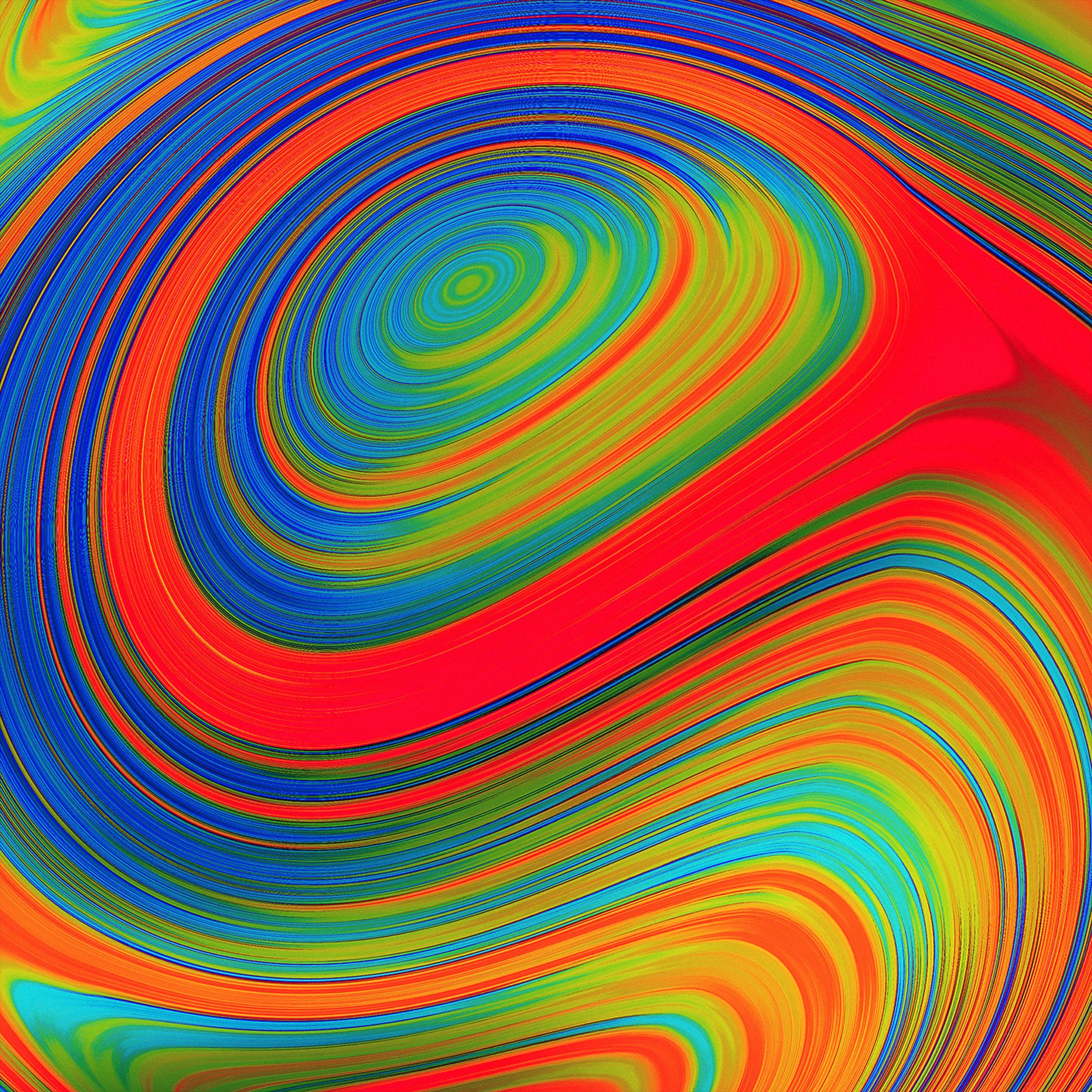 2732x2732 Circle Earth Orange Color Pattern Background Wallpaper