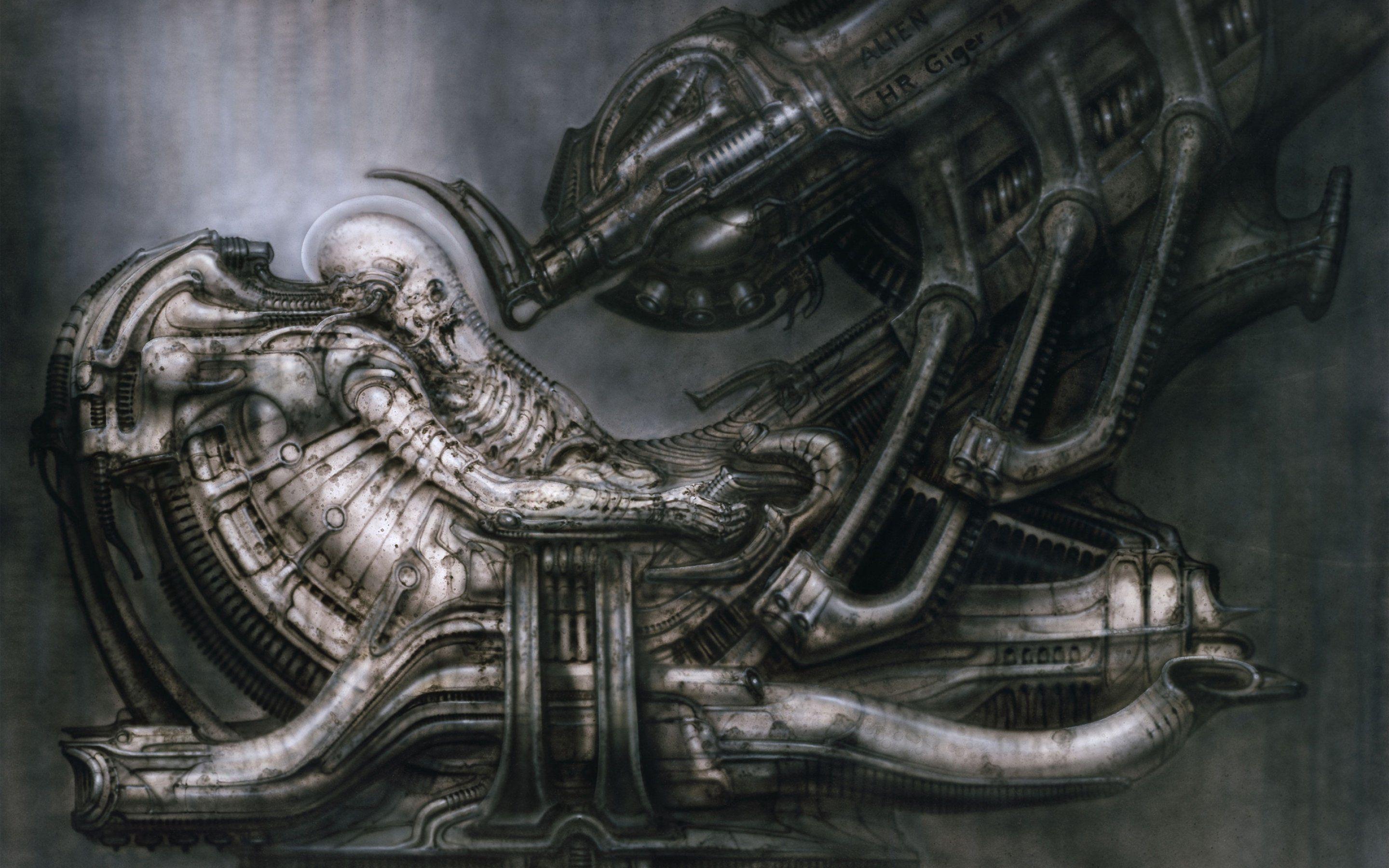 2880x1800 H R GIGER Art Artwork Dark Evil Artistic Horror Fantasy Sci Fi Alien Aliens Xenomorph Wallpaperx1800