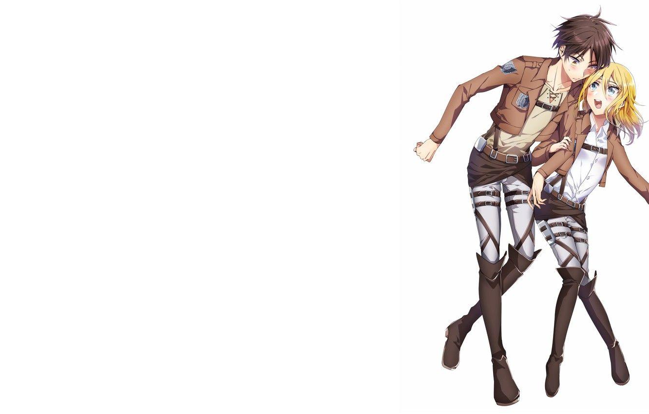 1332x850 Wallpaper girl, mood, minimalism, anime, costume, guy, attack