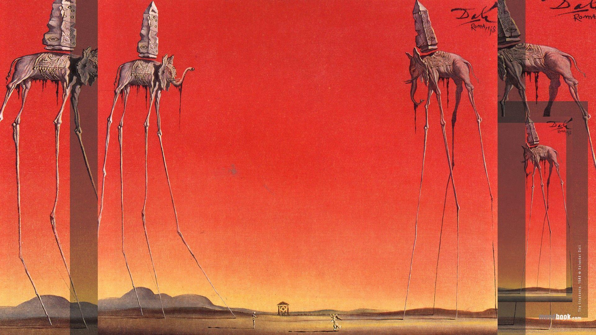 1920x1080 Salvador Dalí © Salvador Dali The Elephants © Salvador Dali