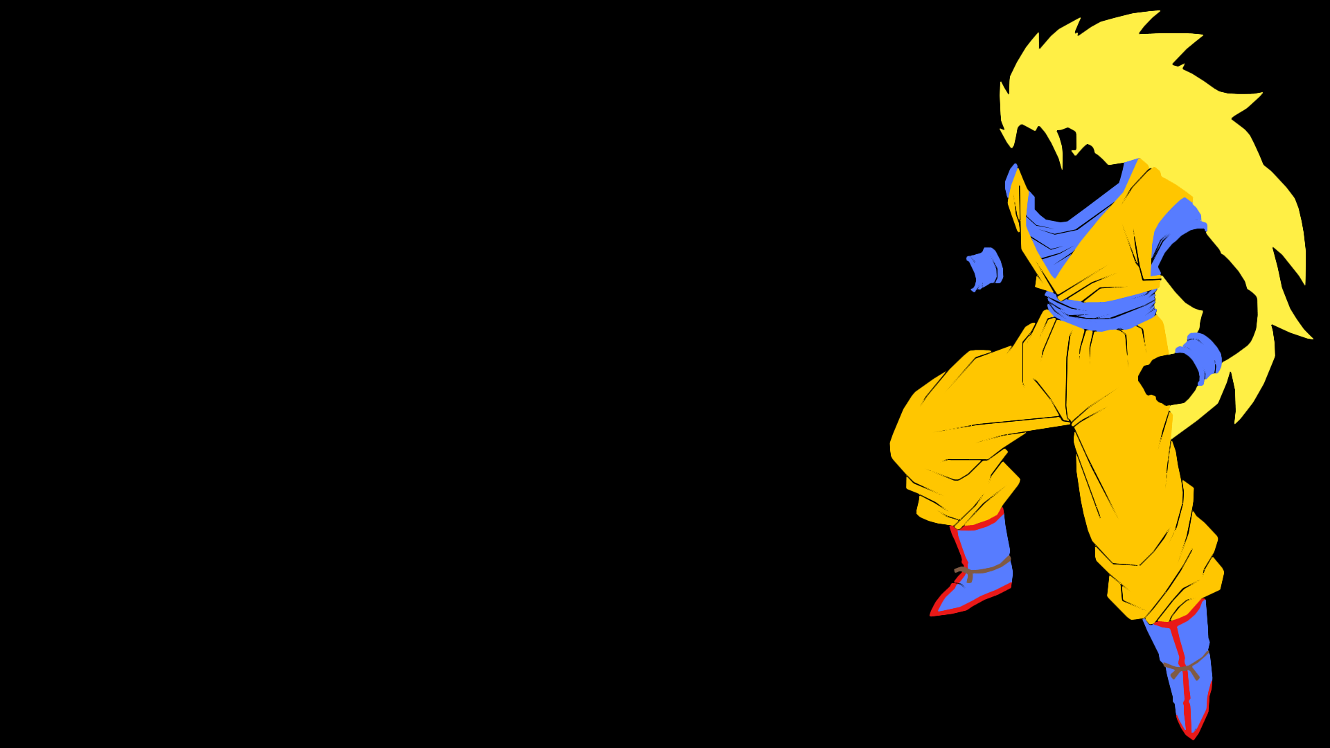 1920x1080 Another minimalistic wallpaper of Ssj3 Goku! Sorry, I know there's