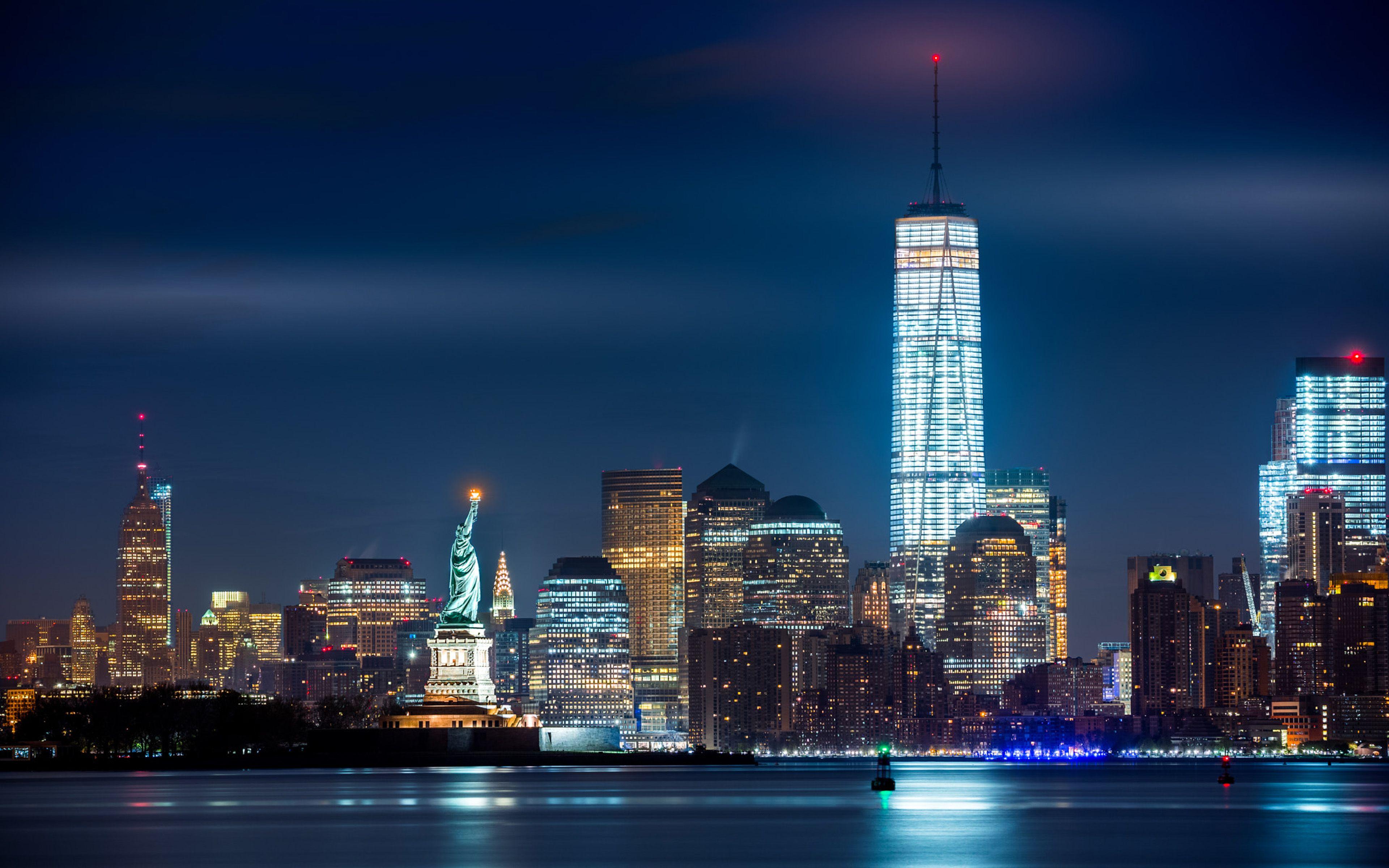 3840x2400 New York Jersey City Statue Of Liberty United States Best HD