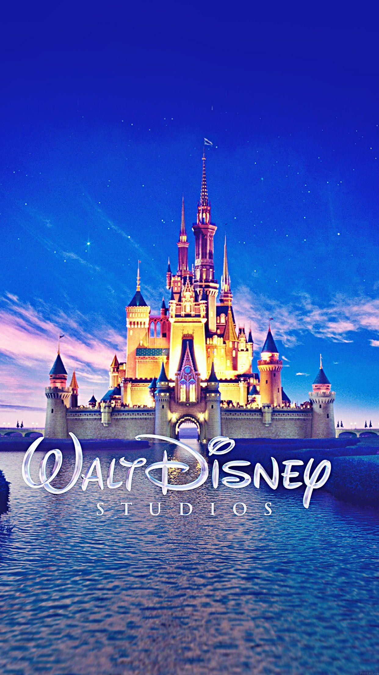1242x2208 Wallpaper Walt Disney Studios Castle Illust