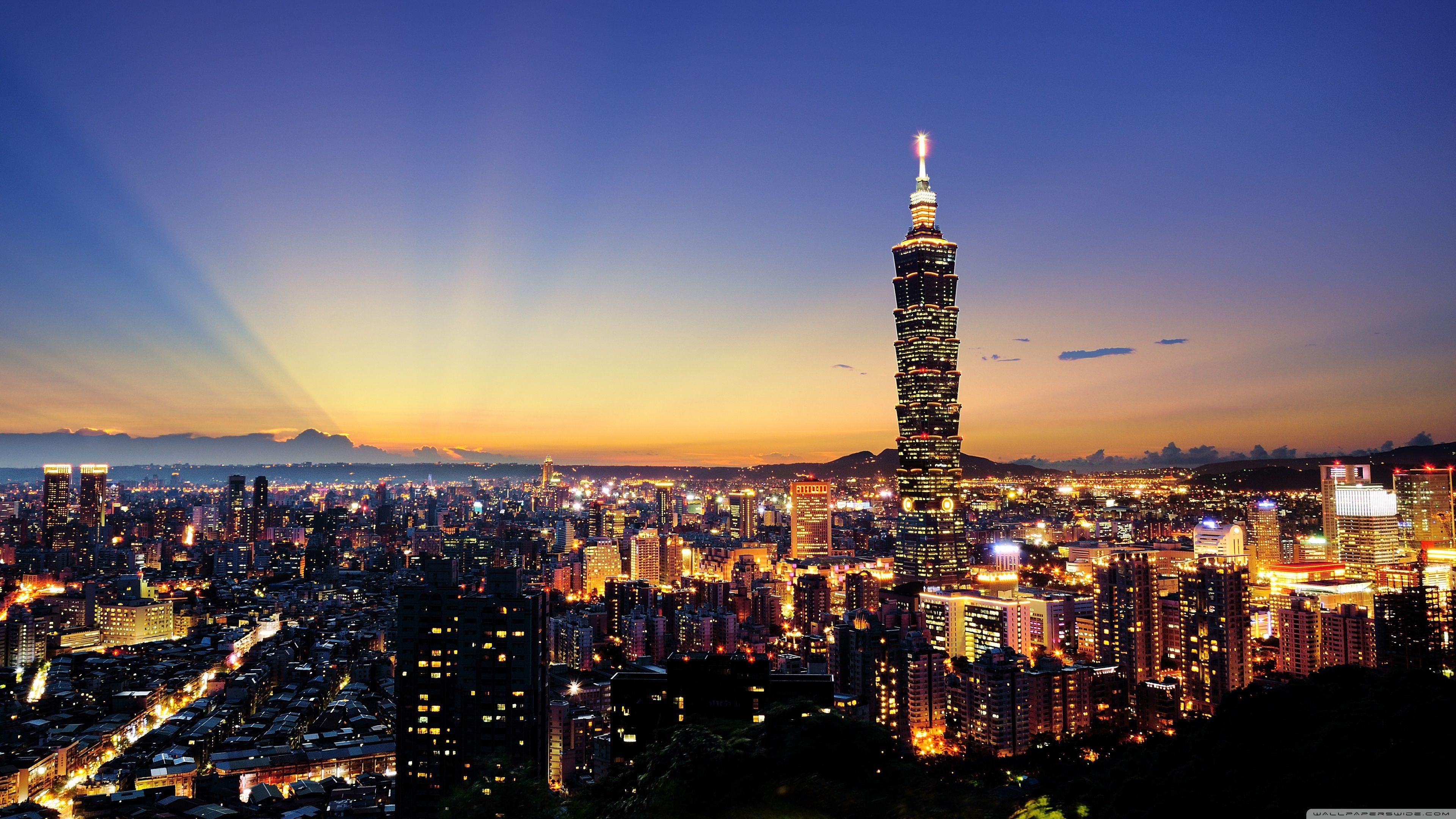 台湾著名建筑台北101大楼高清建筑风光桌面壁纸(一)-风景壁纸-壁纸下载-美桌网