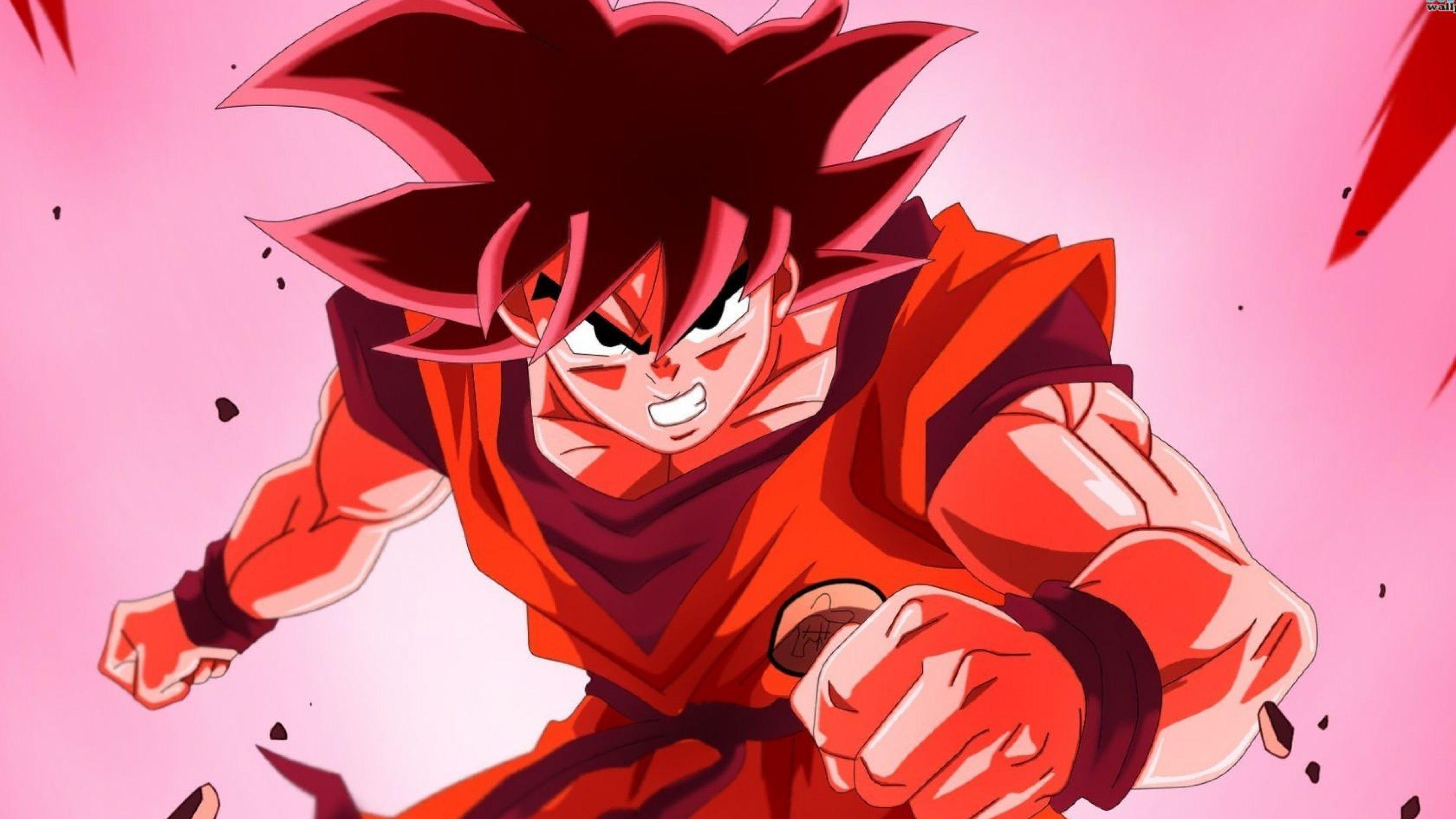 3840x2160 Goku Red Dragonball Z Wallpaper for Desktop and Mobiles 4K Ultra
