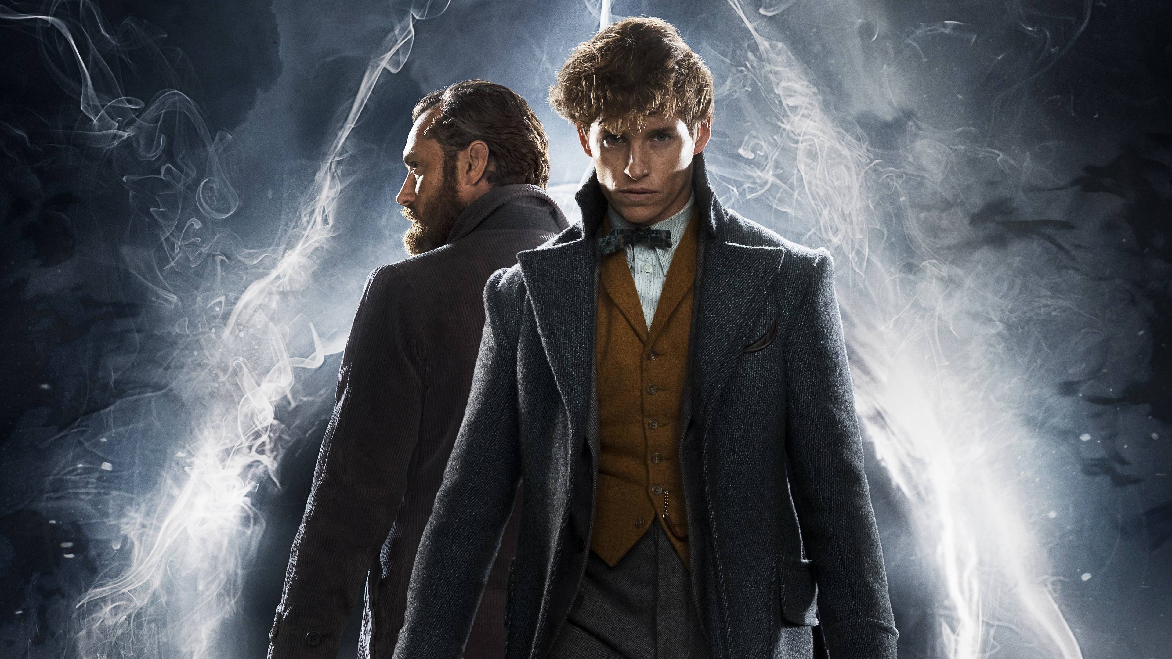 3840x2160 Fantastic Beasts 2 Newt Scamander Eddie Redmayne and Albus