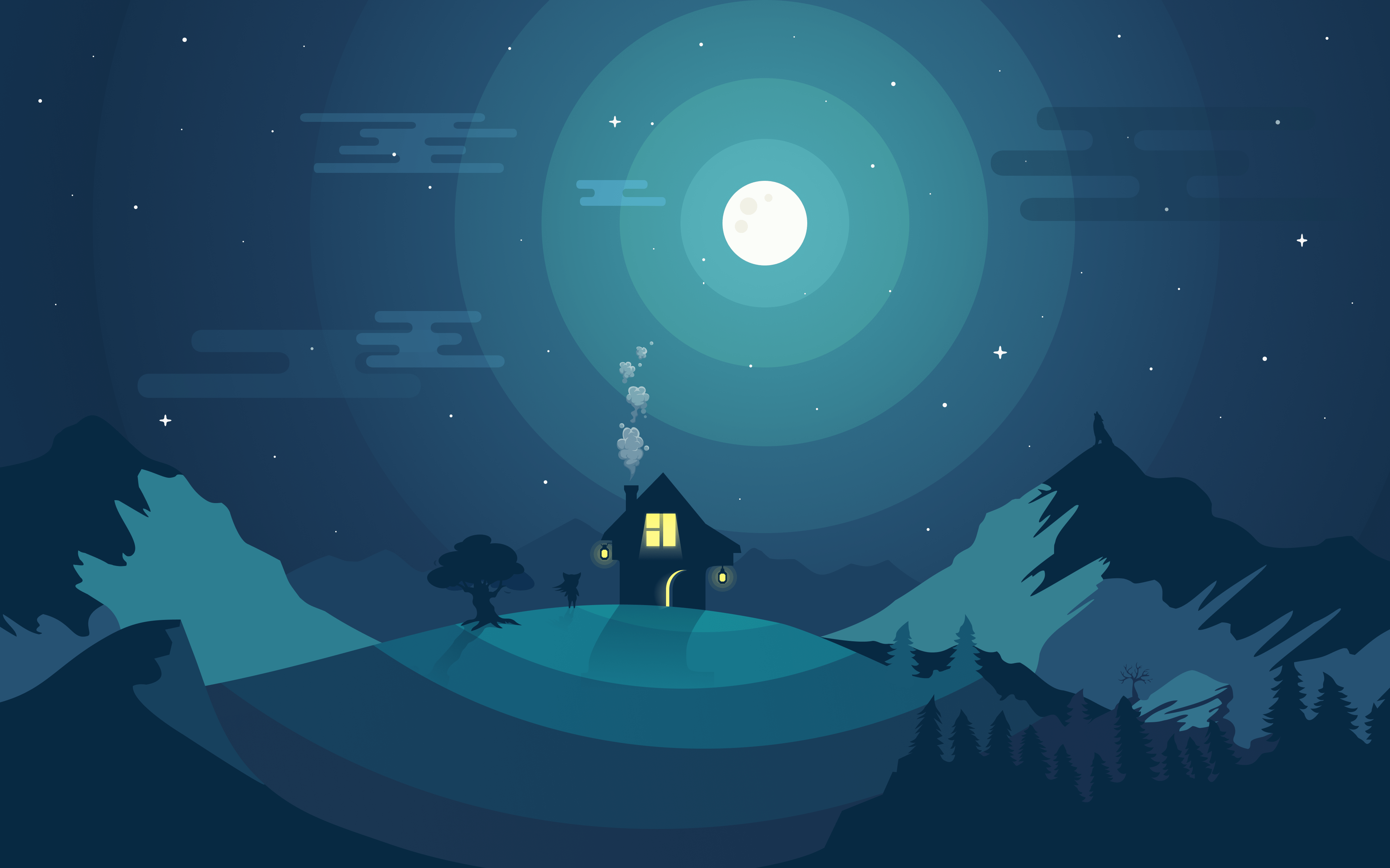 3840x2400 Night Moon (made by me) [3840x2400]