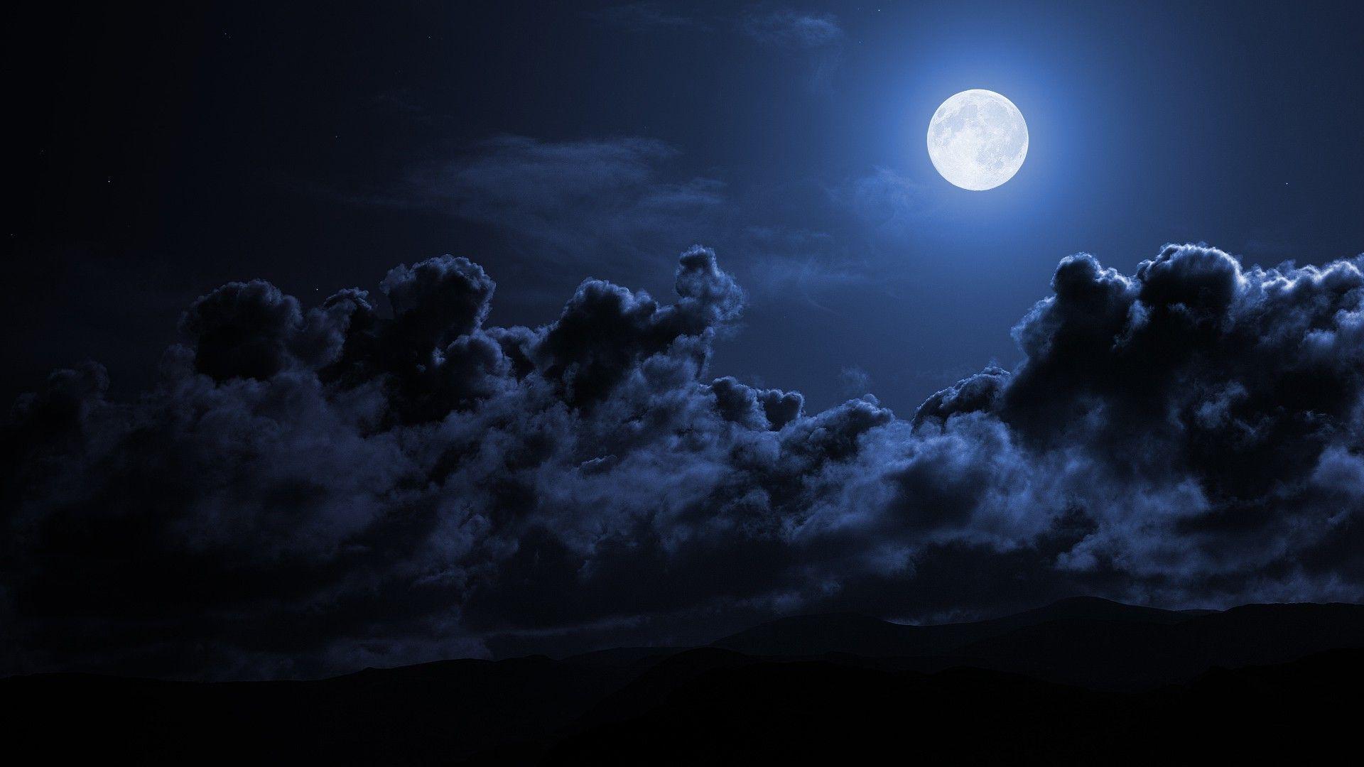 1920x1080 night, Moon, Sky Wallpaper HD / Desktop and Mobile Background