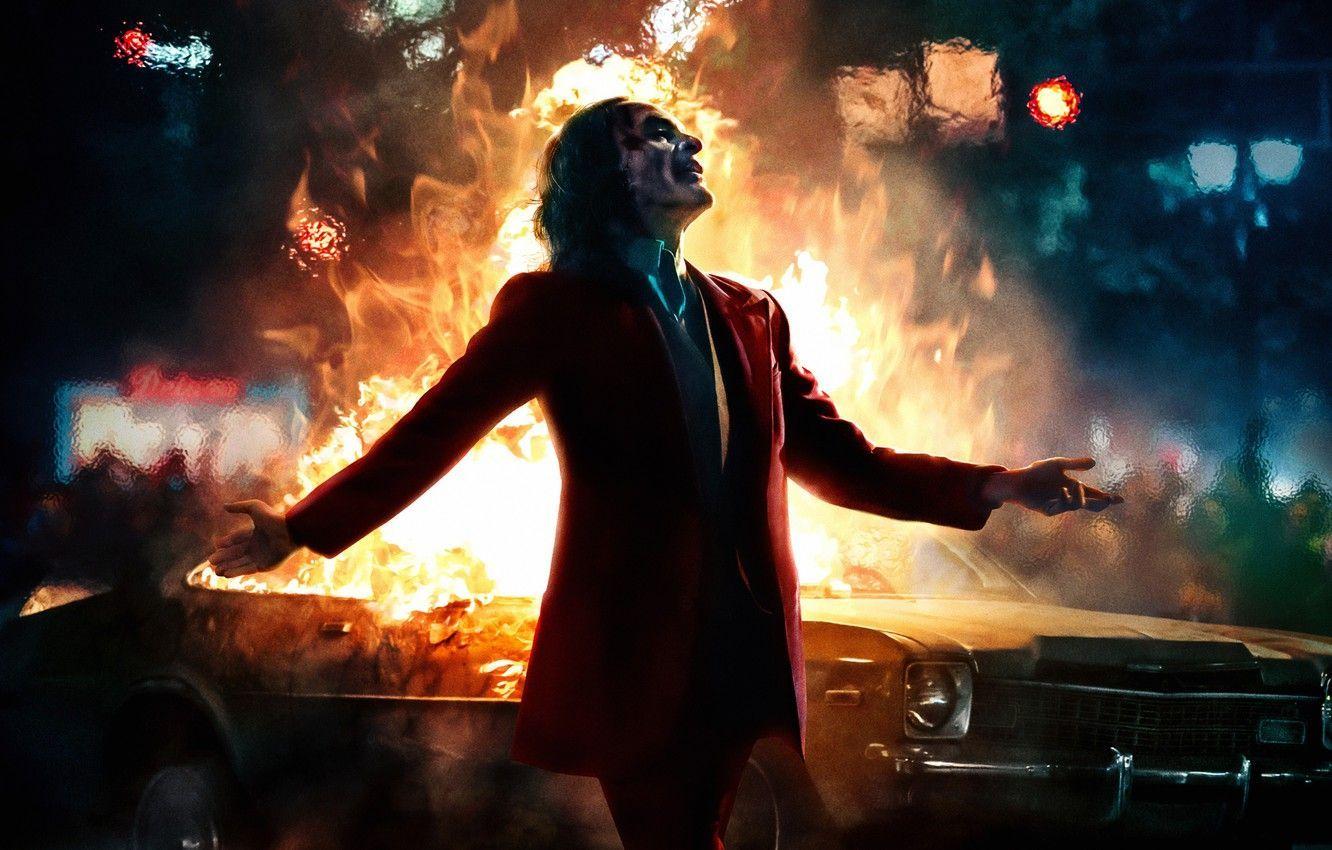 1332x850 Wallpaper the explosion, fire, Joker, costume, art, Joker, 67 4k