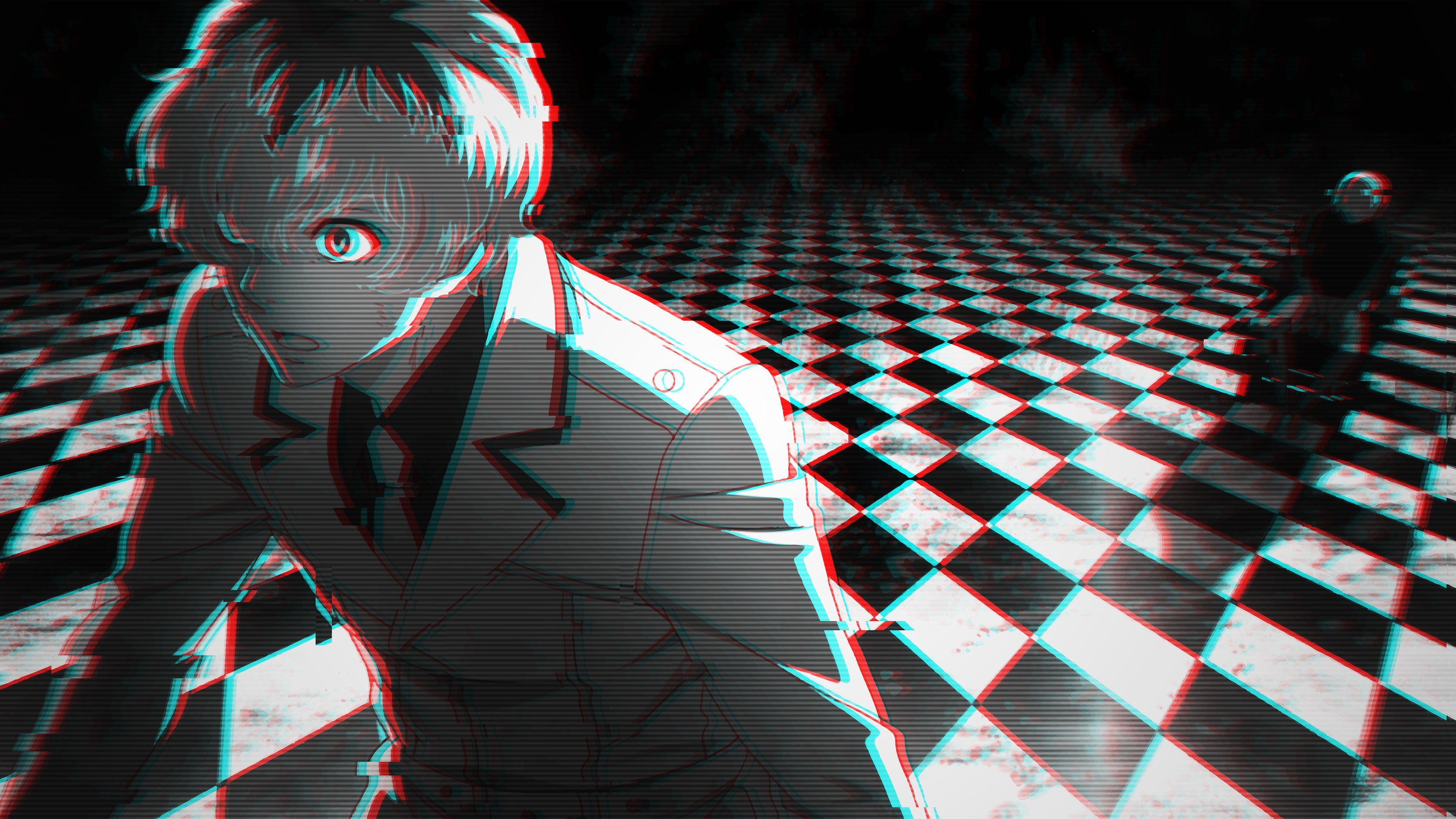 3840x2160 Haise Sasaki Glitch Deskk Uhd Wallpaper Ghoul Re 4k