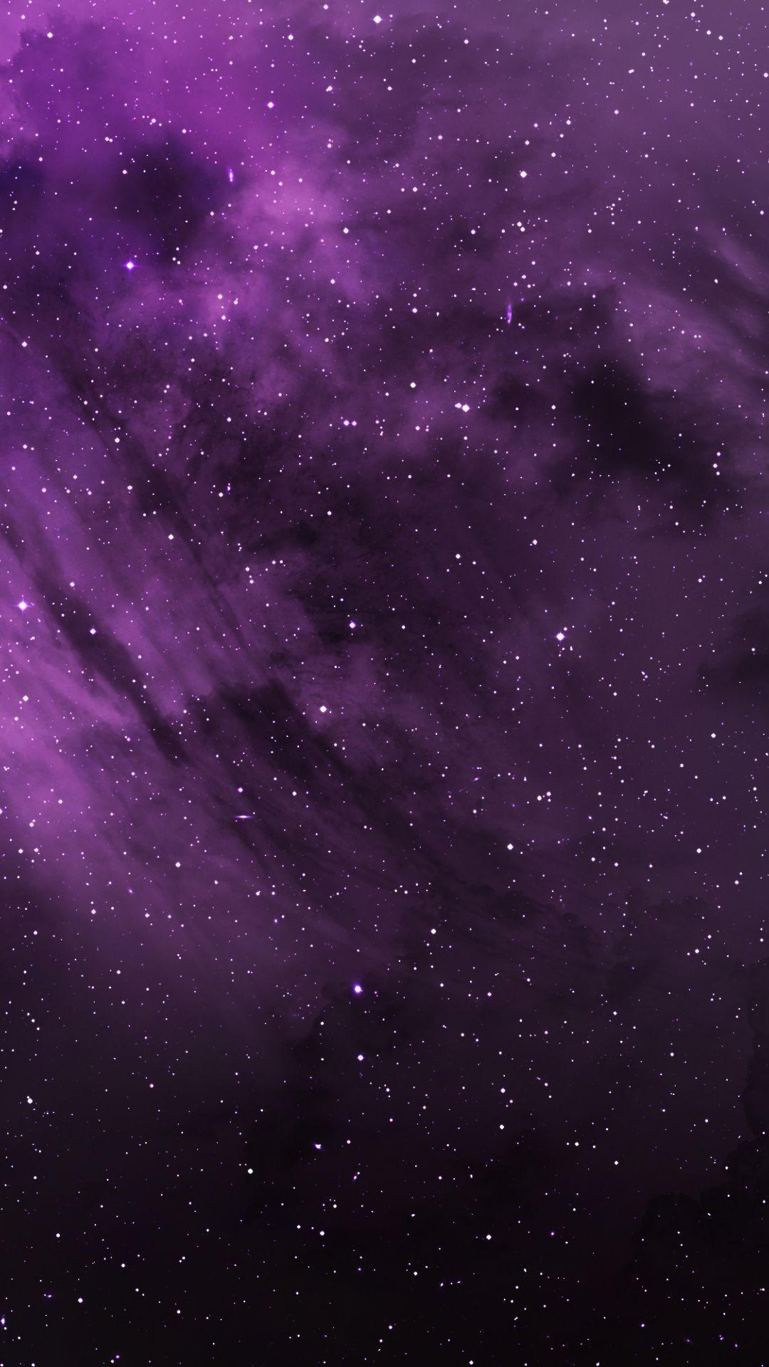 1080x1920 Purple clouds, cosmos, stars, space wallpaper em 2020