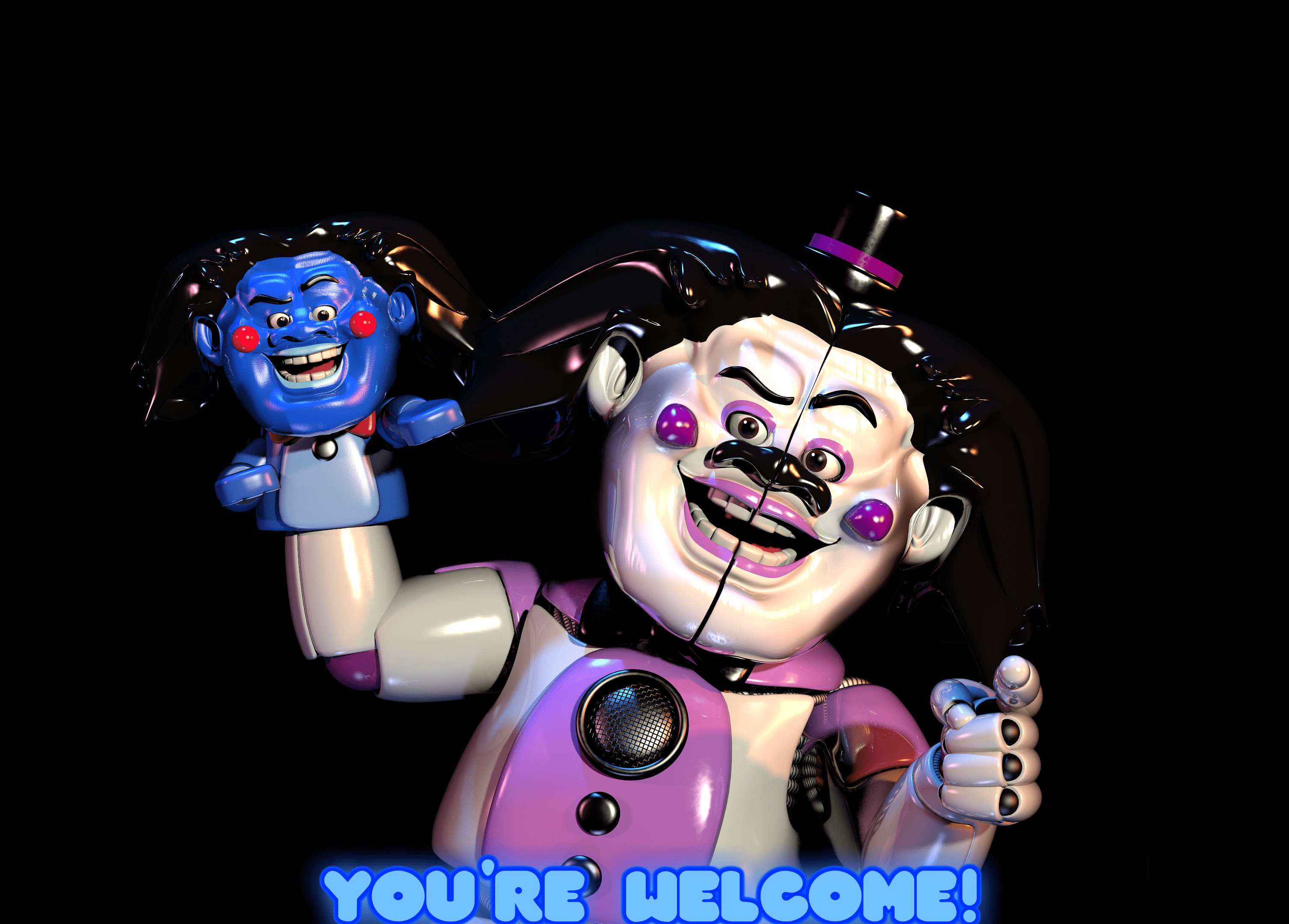 3014x2160 Funtime Freddy y Bonnie HD Wallpaper. Background Image