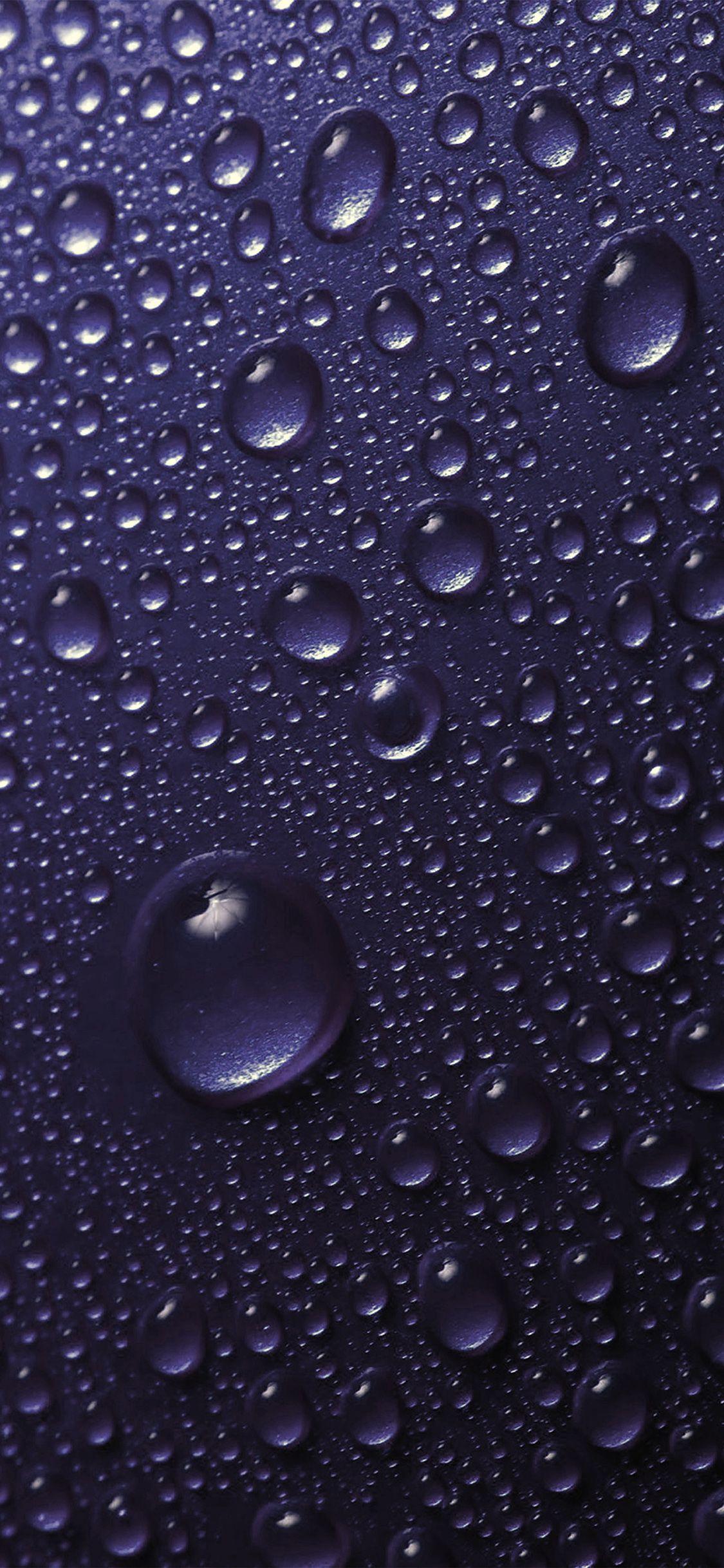 1125x2436 Rain Drop Purple Water Sad Pattern Dark Wallpaper