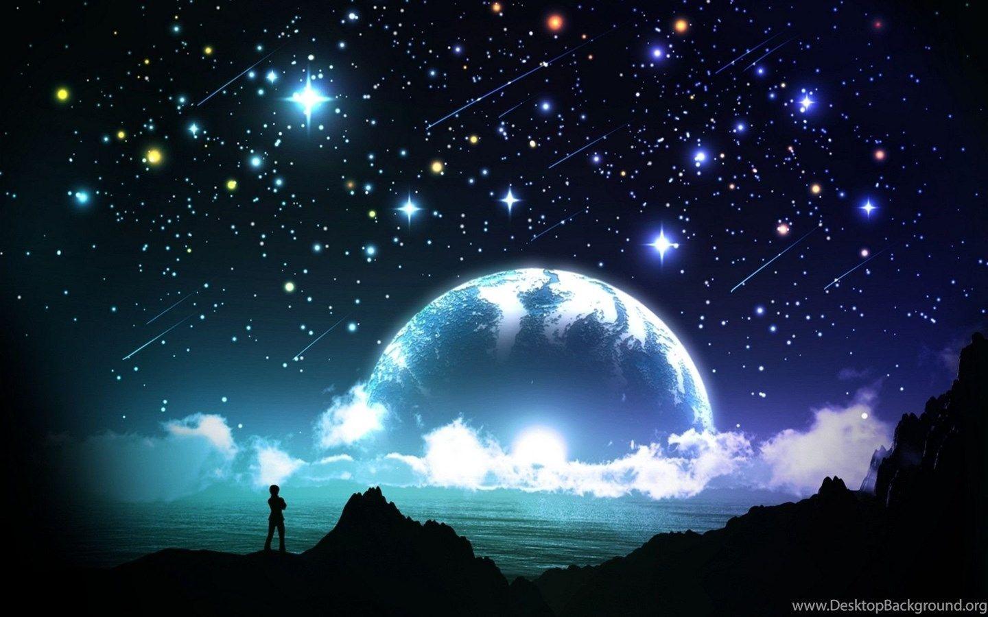 1440x900 Night Sky Stars Wallpaper Desktop Background