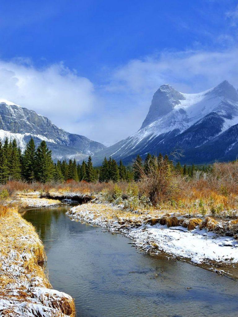 768x1024 Rocky Mountains River & Scenic iPad mini wallpaper