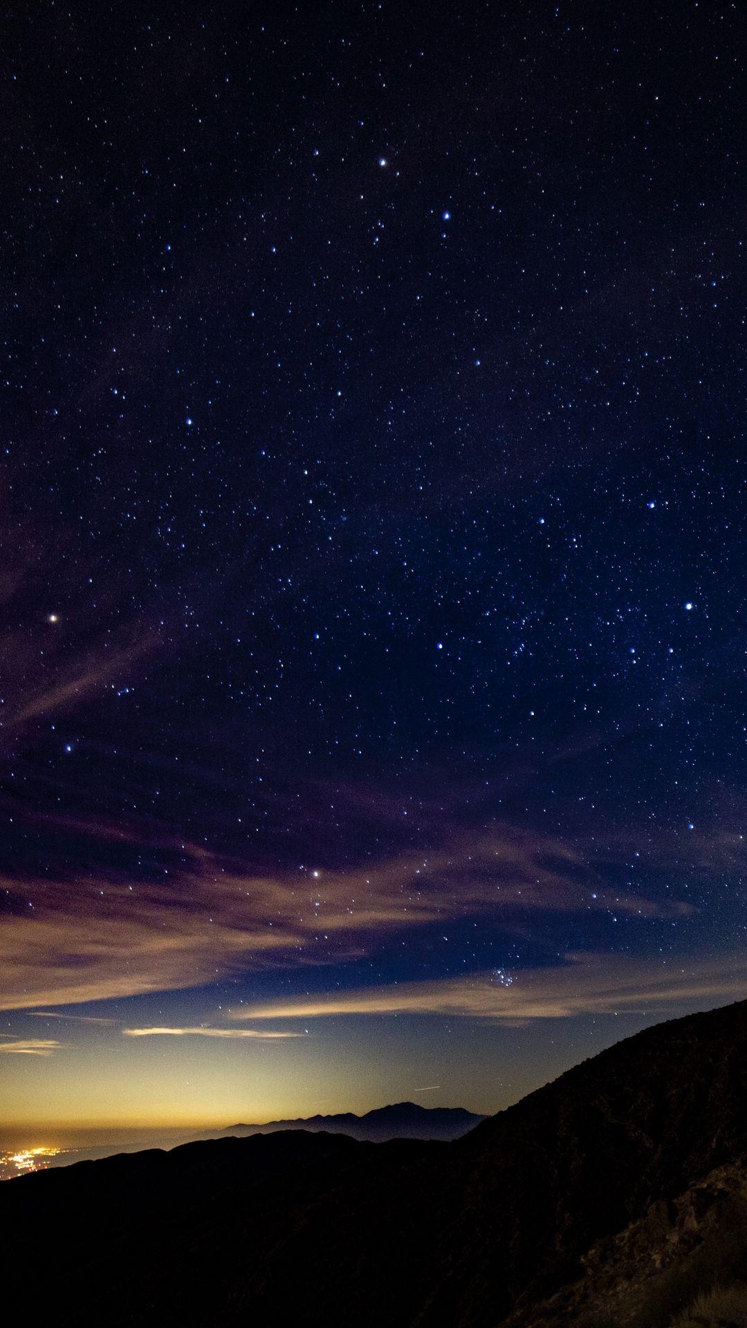 1080x1920 Starry Sky Mountains Stars Night Wallpaper - [1080x1920]