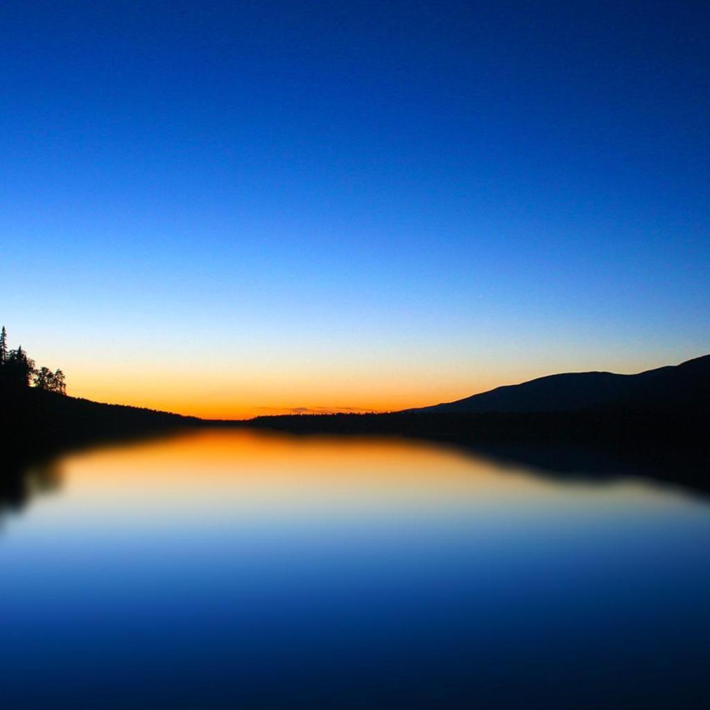 1024x1024 Hd Blue Lake Scenic Wallpaper For Windows For iPad