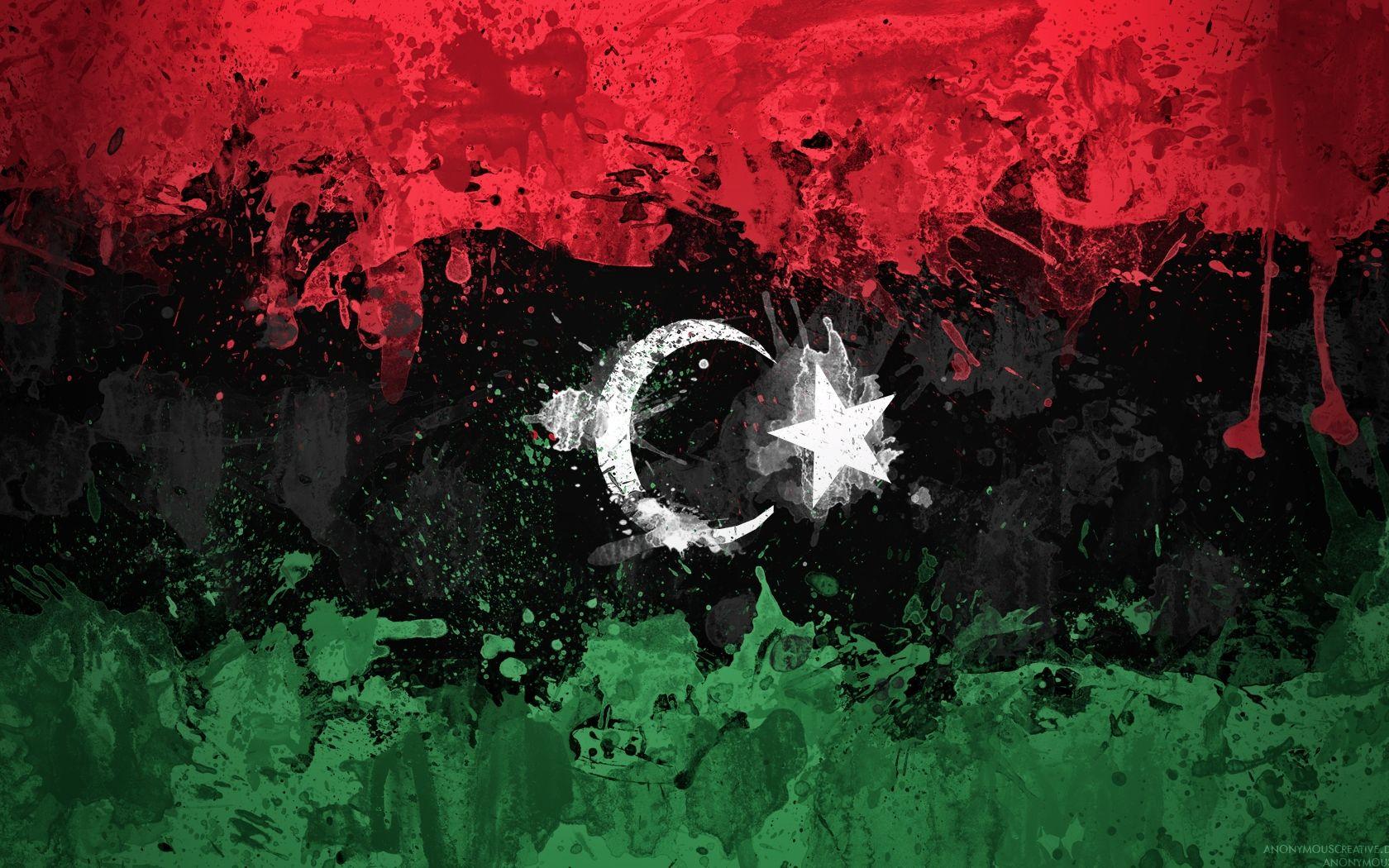 1680x1050 Libya Flag war wallpaper and image, picture, photo