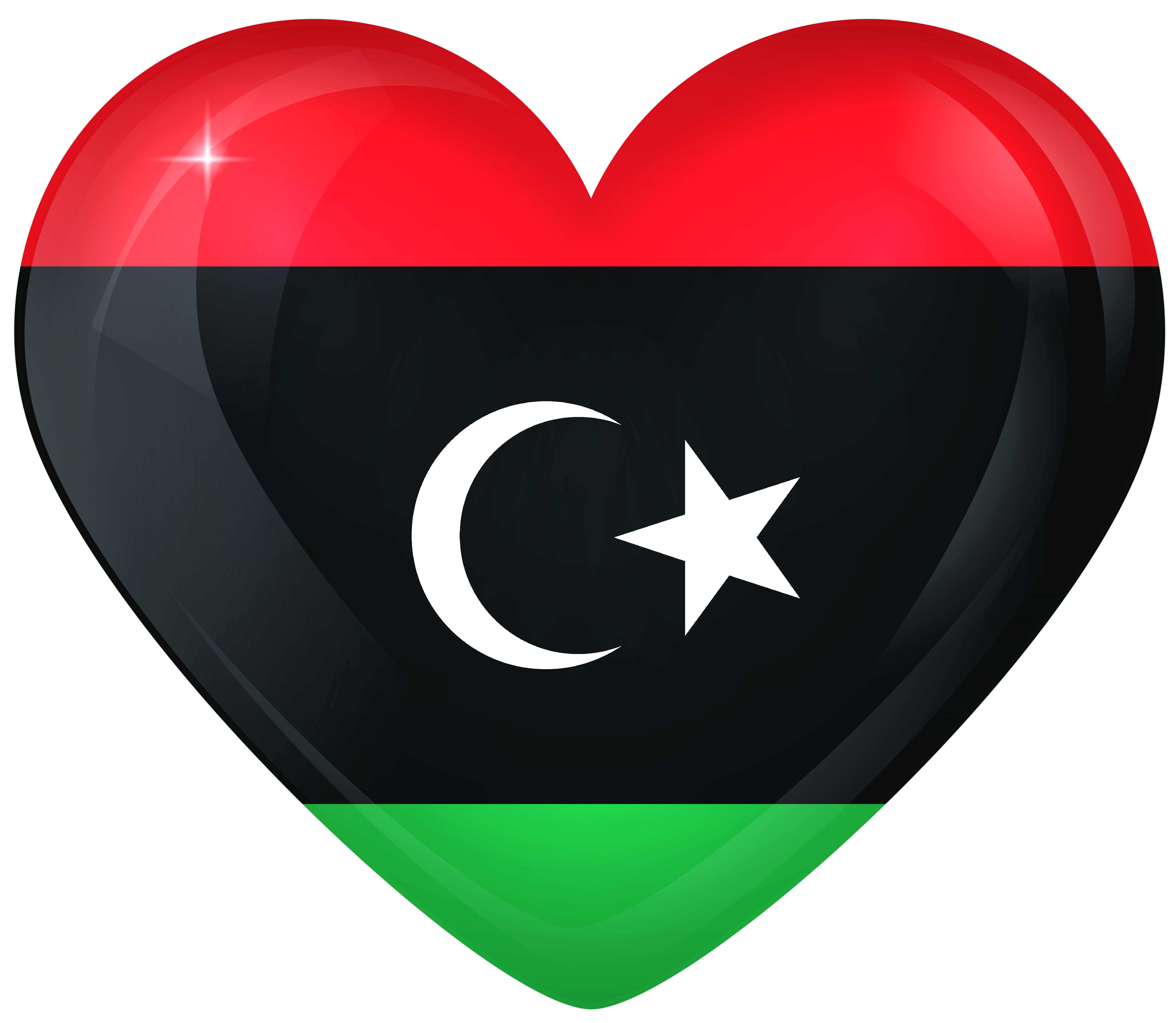 6000x5218 Libya Large Heart Flag Quality