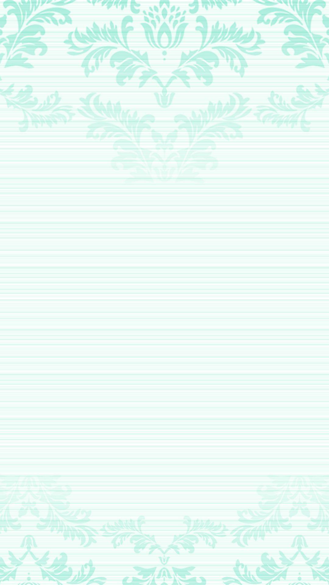 1080x1920 Pastel Mint Green Ombre Damask Frame IPhone Phone Lock Screen