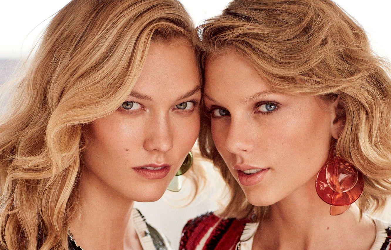1332x850 Wallpaper model, blonde, singer, Taylor Swift, Karlie Kloss image