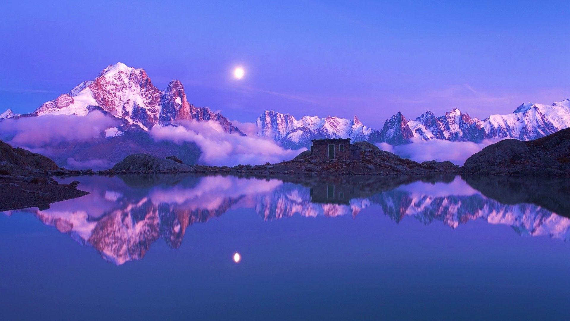 1920x1080 Lakes: Scenic Mountain Water Reflection Sky Lake iPad Wallpaper