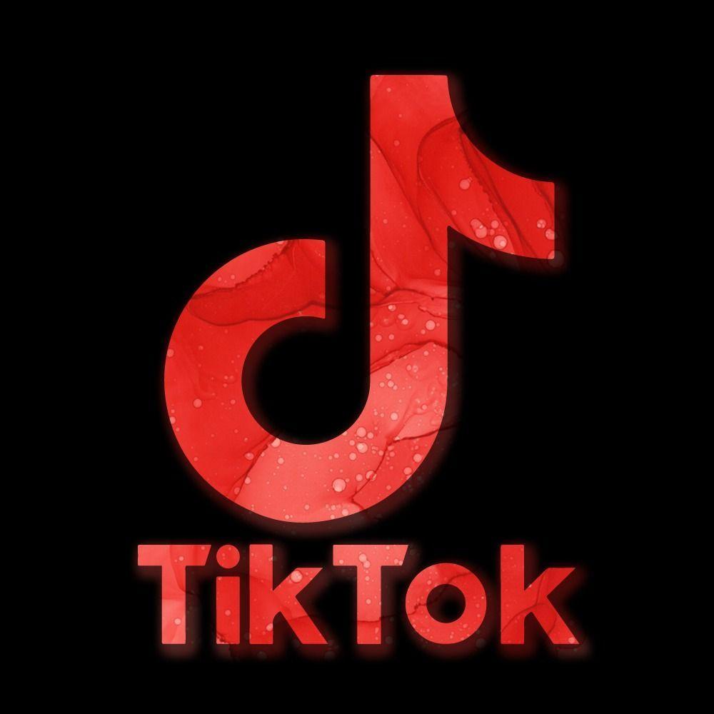 tik tok logo black background