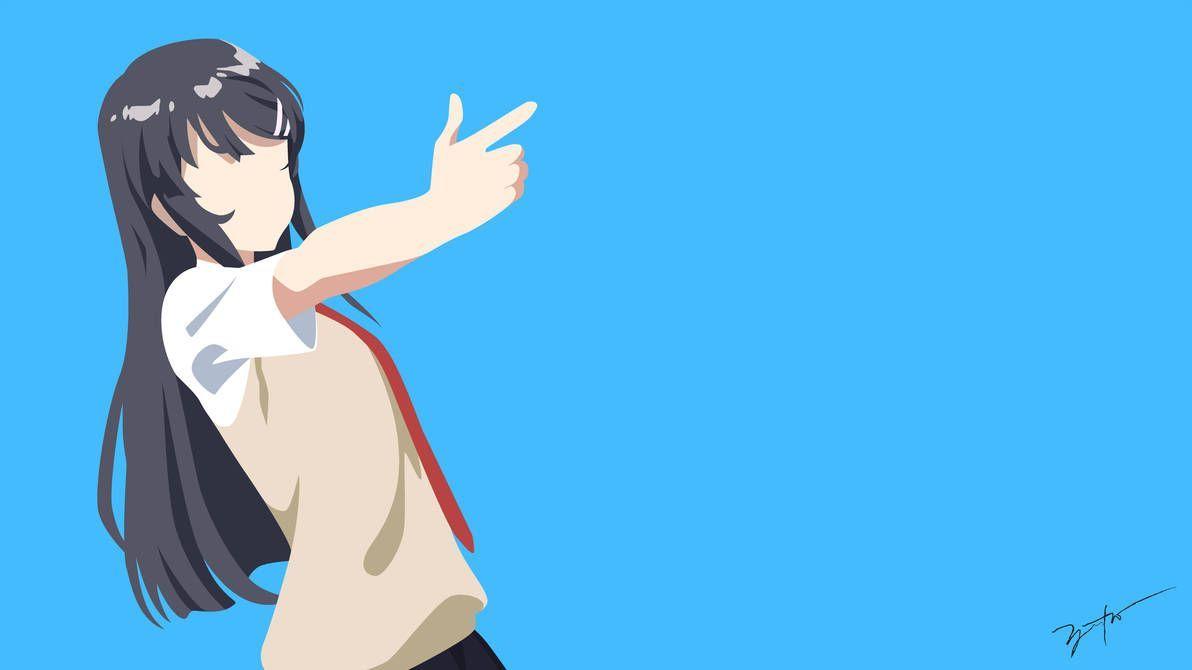 1192x670 Mai Sakurajima Minimalist