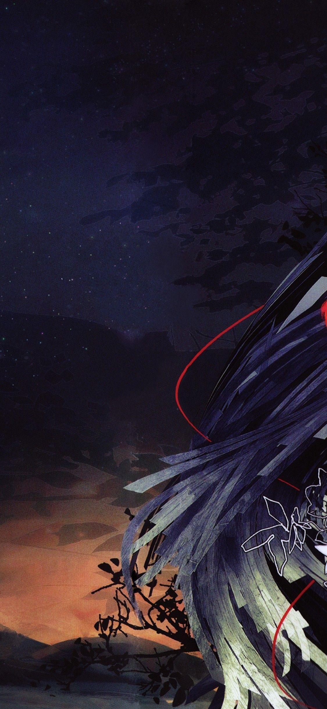 1125x2436 Download 1125x2436 Inori Yuzuriha, Guilty Crown, Night, Lights