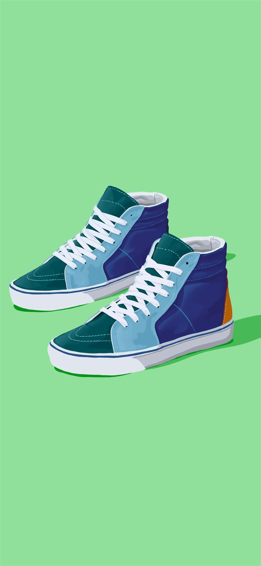 869x1882 IPhone Wallpaper Illustration Sneakers Wallpaper Art