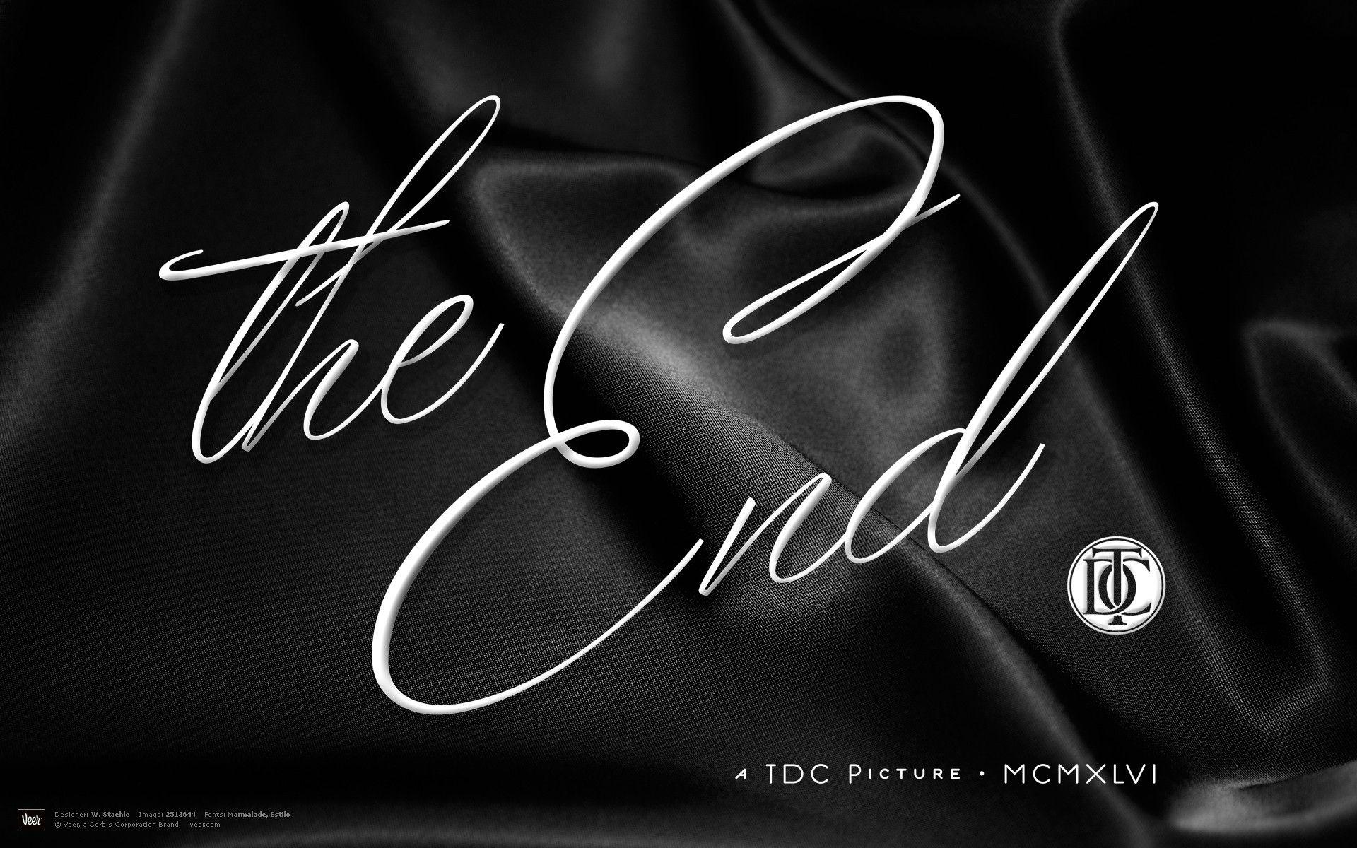 1920x1200 Retro The End Typography Wallpaper HD / Desktop and Mobile Background
