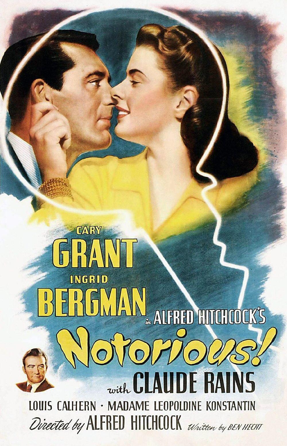 1000x1552 Notorious Wallpaper, Poster, Alfred Hitchcock, Classic Movie Wallpaper. Classic movie posters, Alfred hitchcock movies, Movie posters vintage