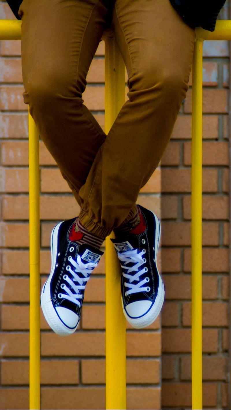 800x1420 Download Wallpaper 800x1420 Converse, Legs, Sneakers Iphone Se 5s