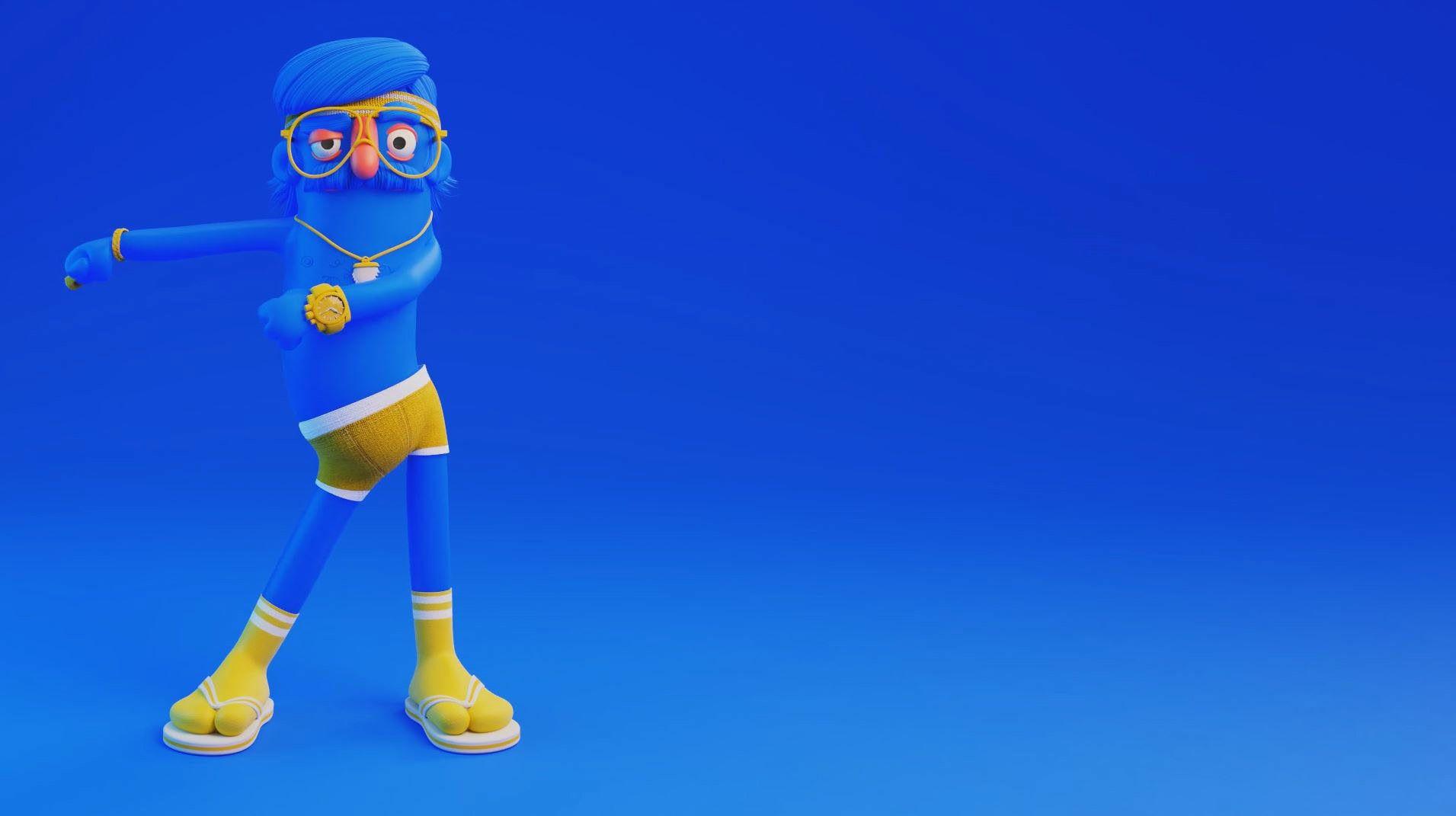 1911x1071 Blue Dude Fortnite Celebration by Olivier Pautot Wallpaper and Free