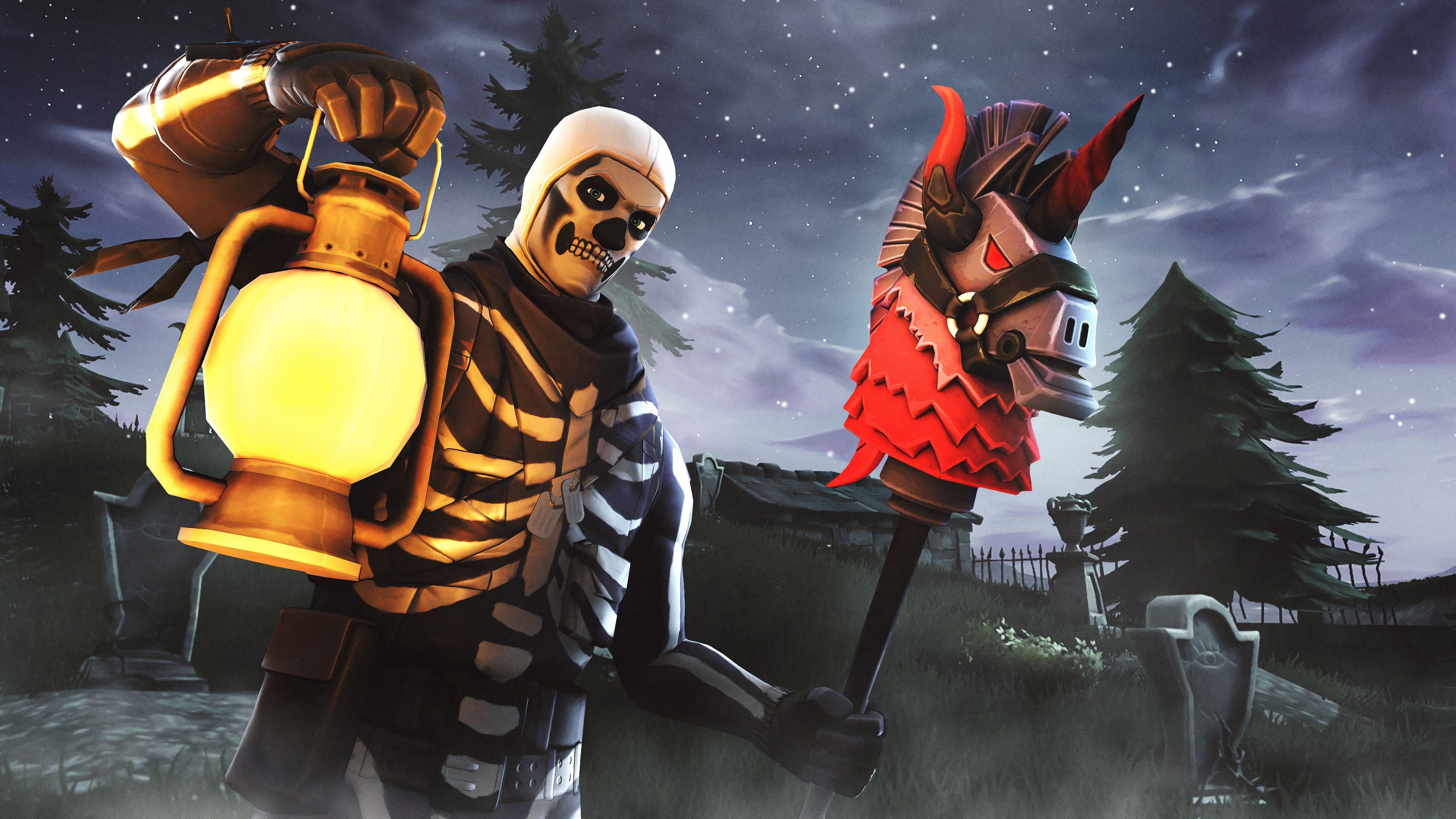 3840x2160 Skull Trooper Fortnite Battle Royale 4K