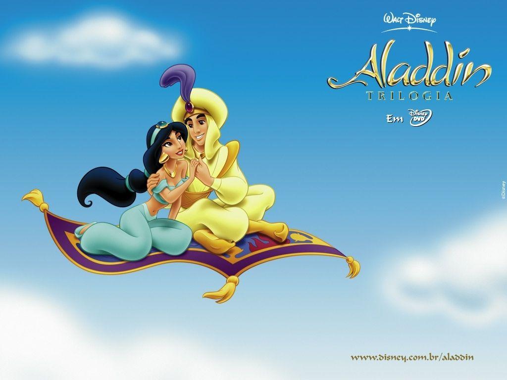 1024x768 Aladdin and Jasmine Wallpaper