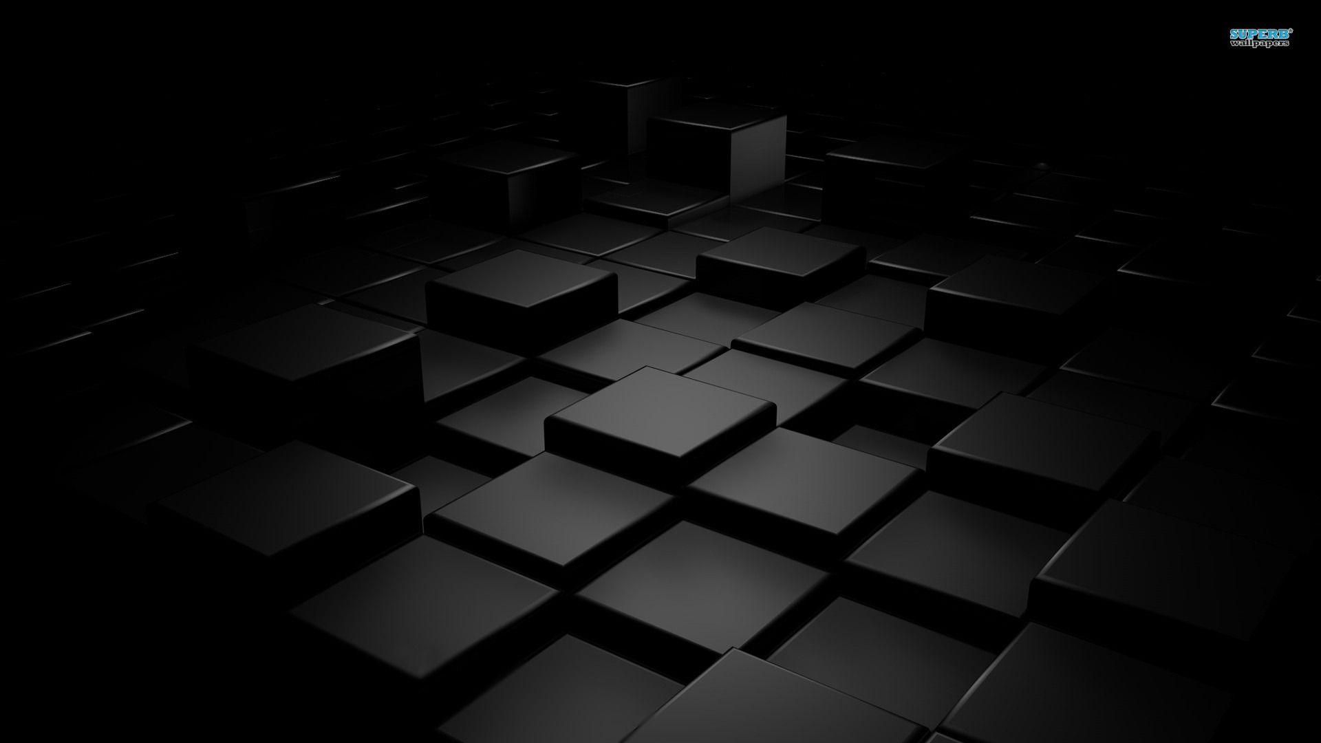 1920x1080 3D Black Wallpaper