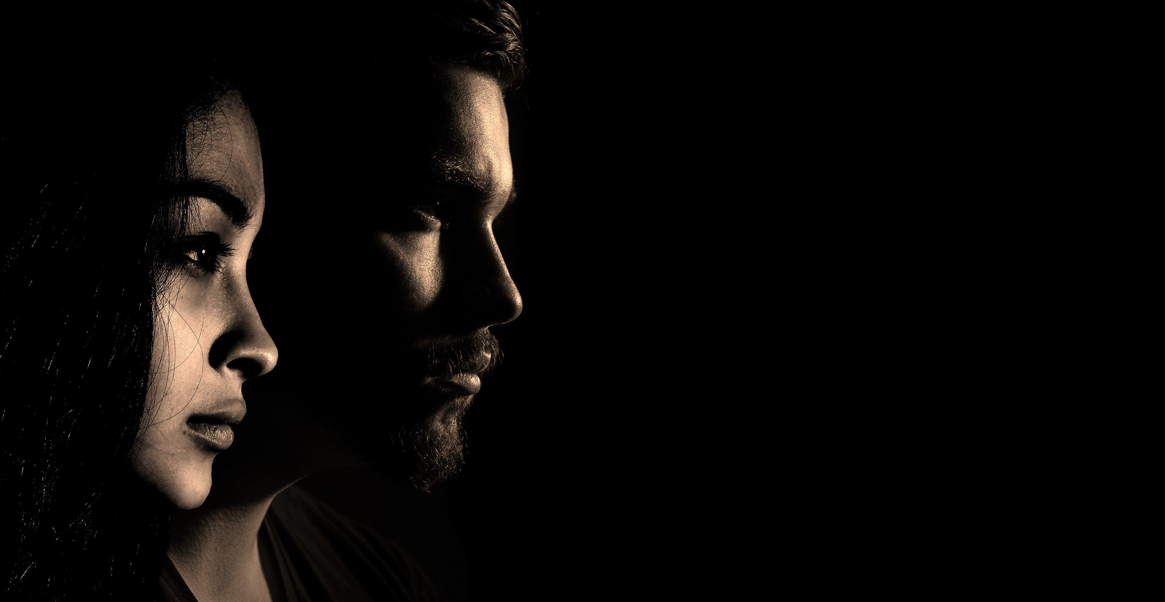 3840x1985 man #woman #dispute #thoughtful #problems #concerns 4k wallpaper