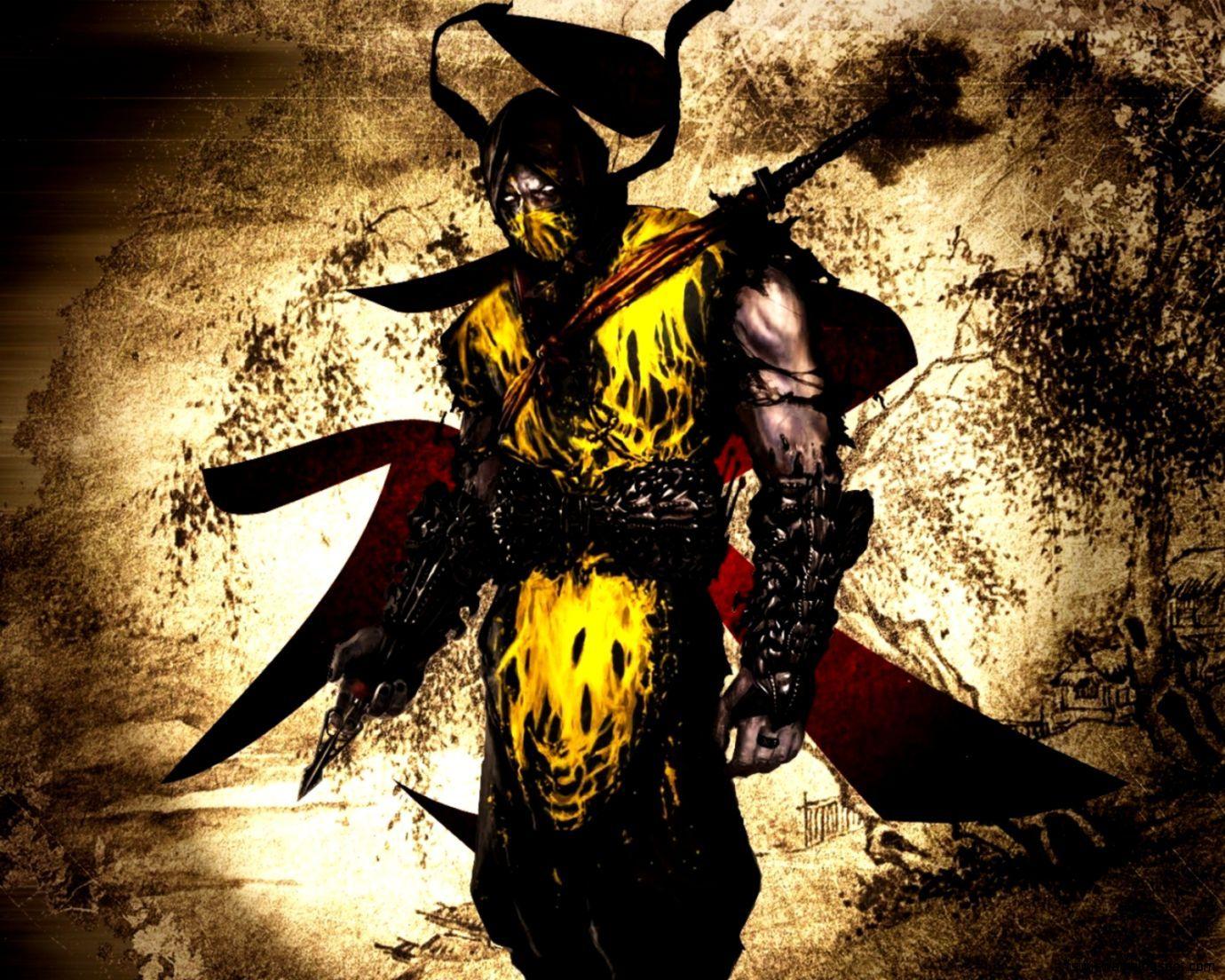 1380x1104 Scorpion Mortal Kombat Picture for Desktop