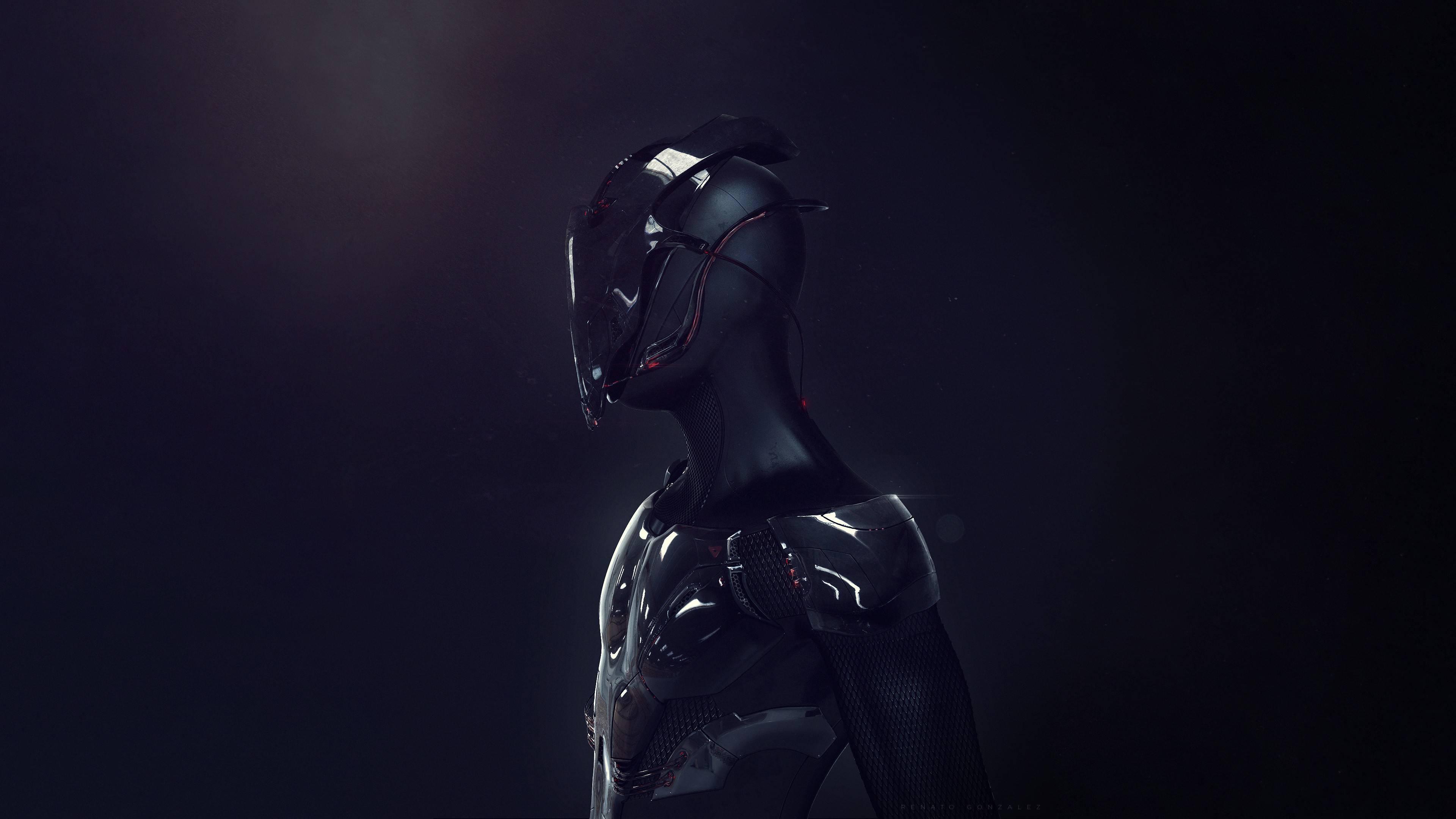 3840x2160 Futuristic Ninja