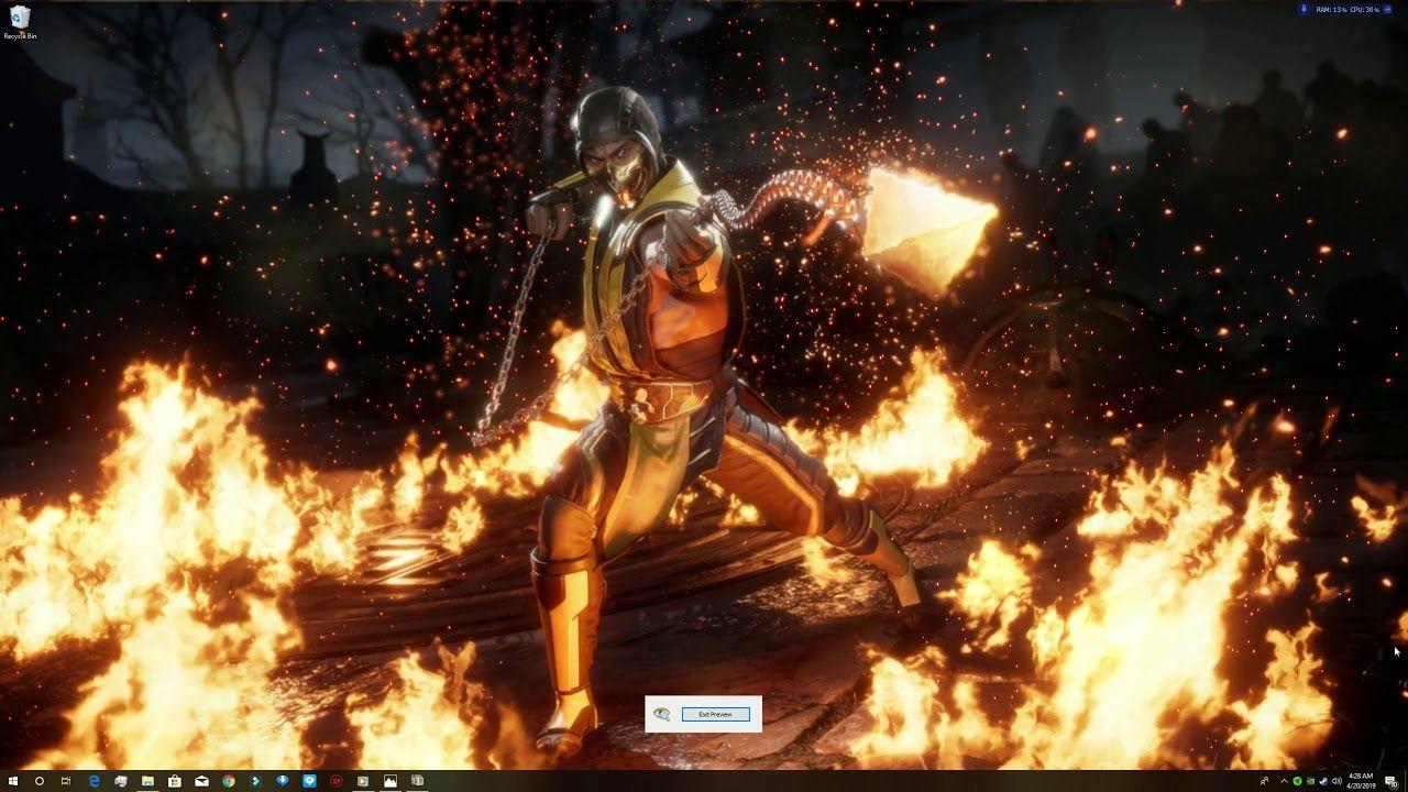 1280x720 Live Wallpaper Master: Mortal Kombat Scorpion and Raiden