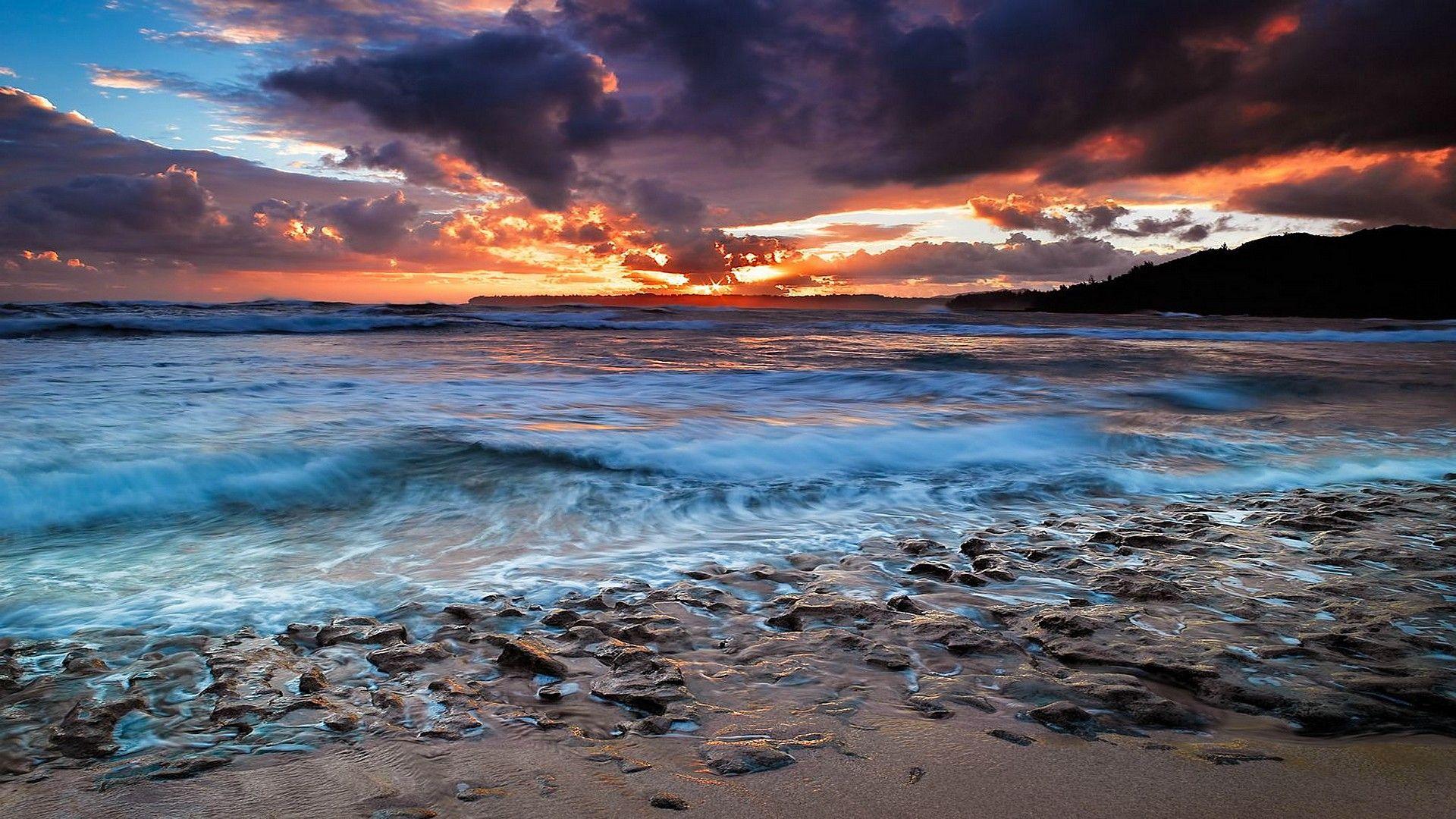1920x1080 Long Beautiful Seas Exposure Maui Hawaiian Blue Whitecaps