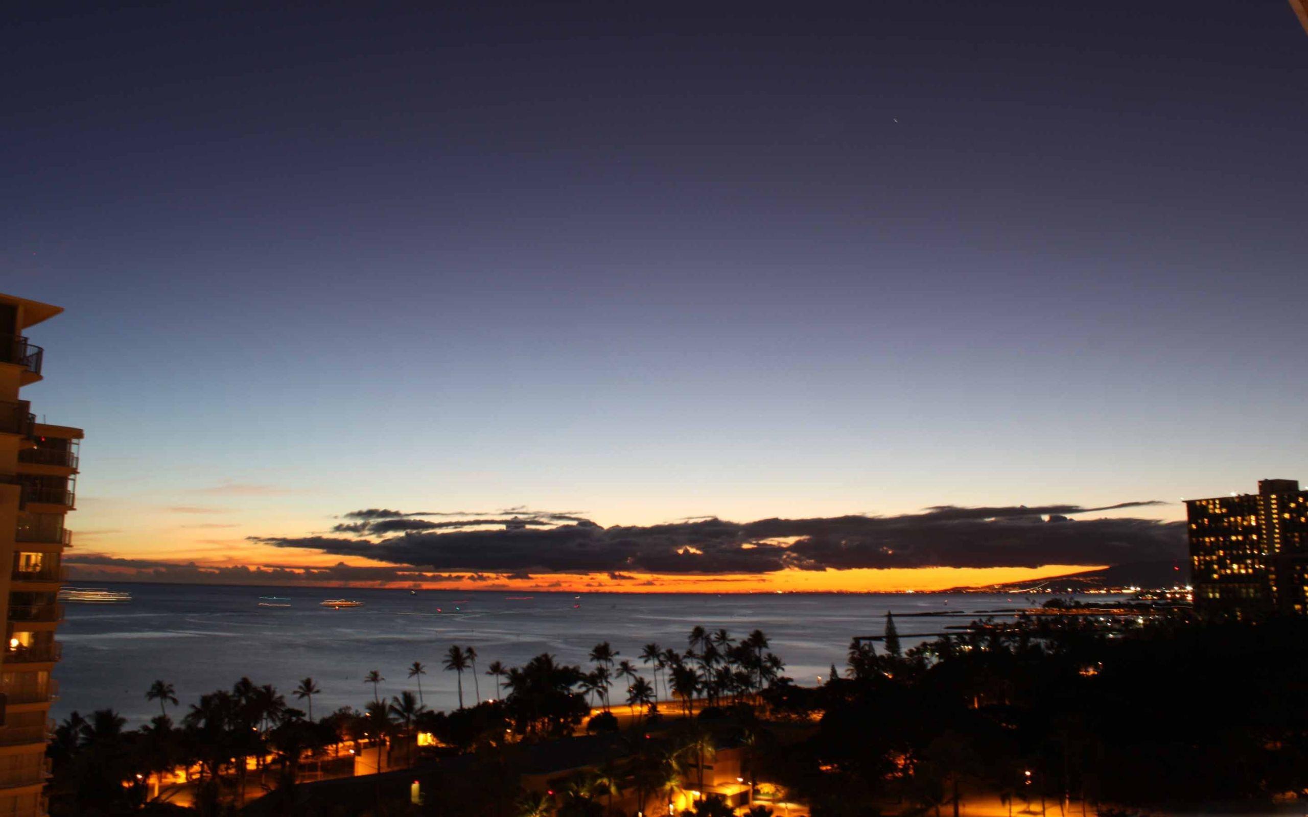 2560x1600 Sundown Oahu Hawaii MacBook Air Wallpaper Download