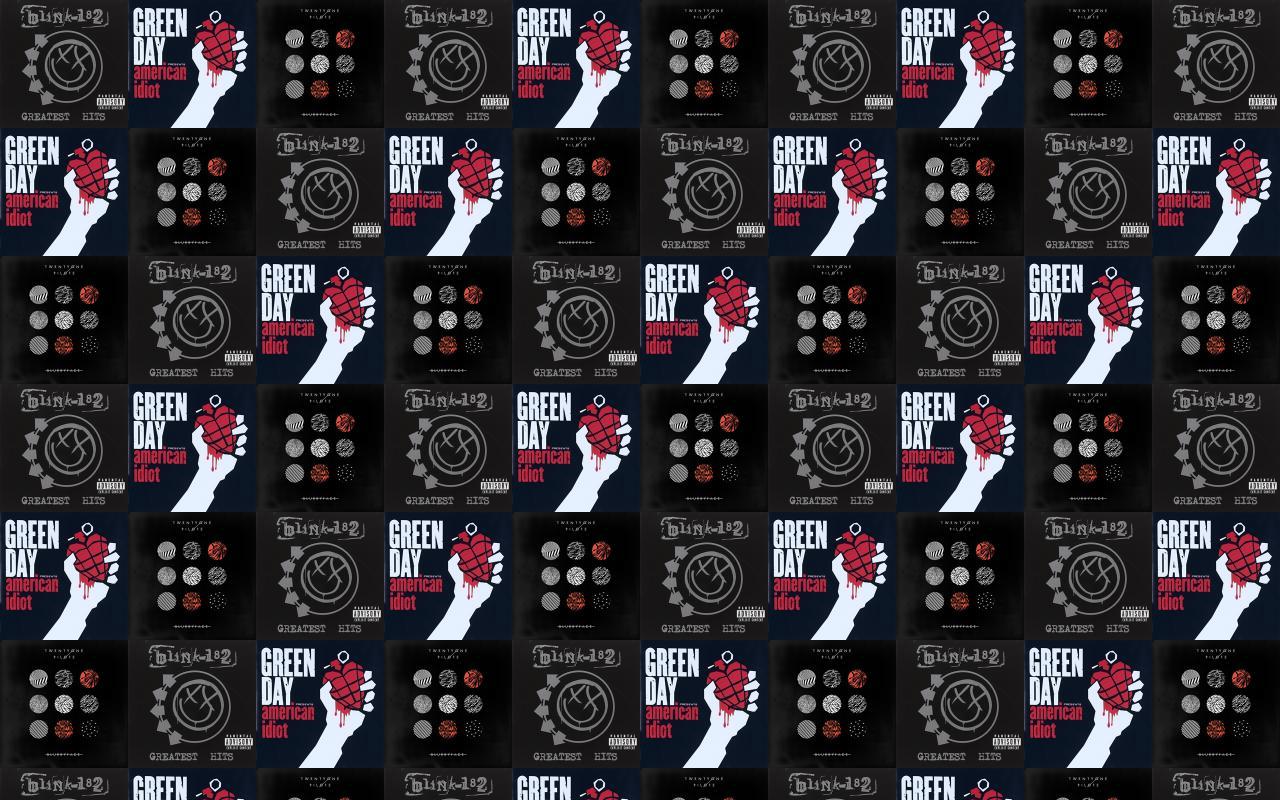 1280x800 Blink 182 Greatest Hits Green Day American Idiot Wallpaper « Tiled