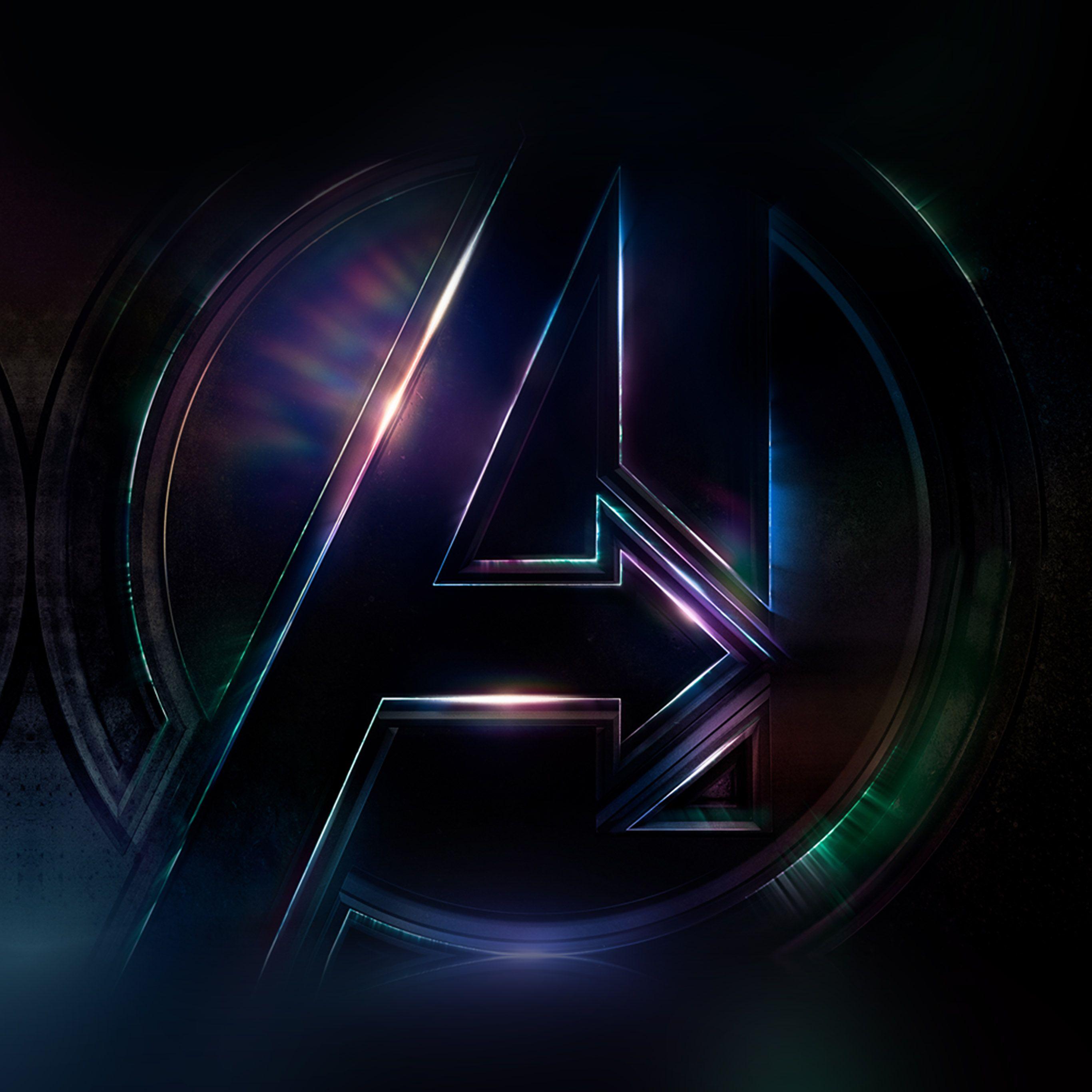 2732x2732 Avengers Logo Dark Film Art Hình nền Marvel