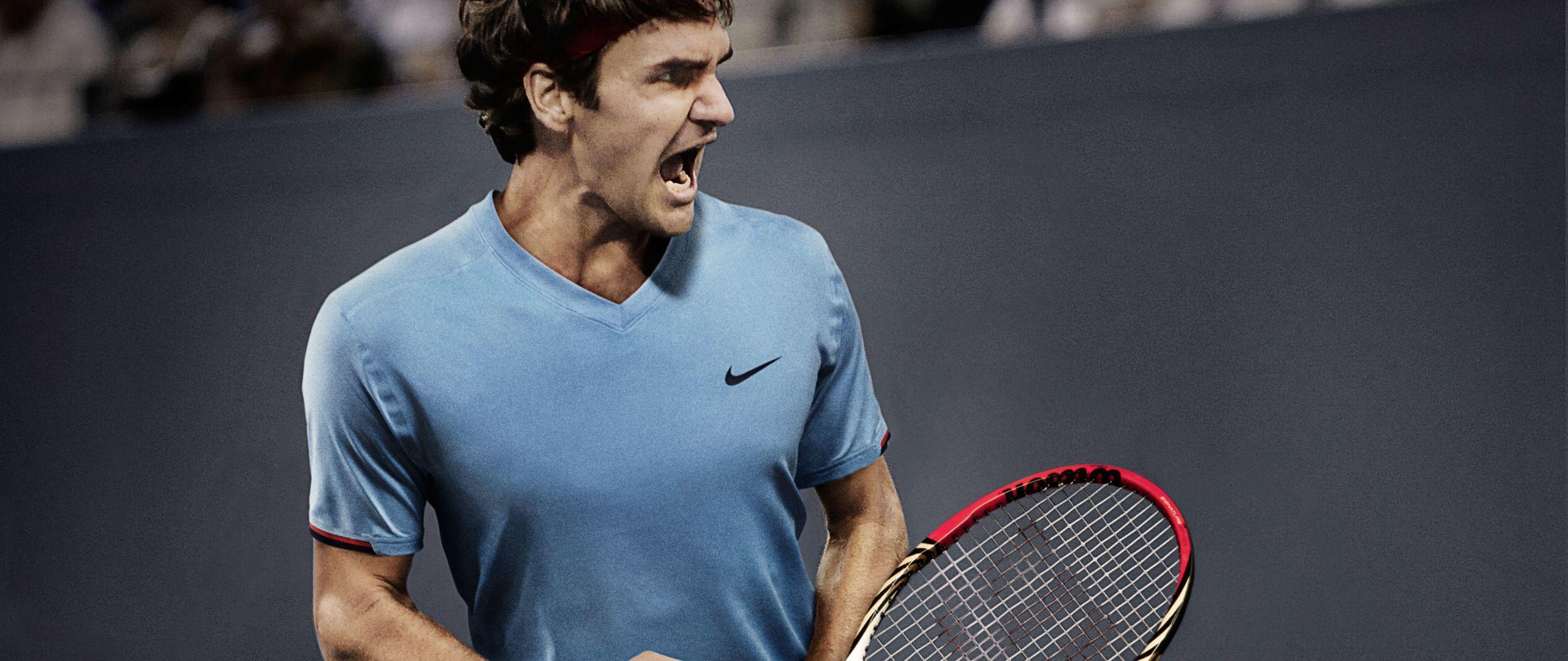 2560x1080 Download 2560x1080 Wallpaper Excited, Tennis Player, Roger Federer