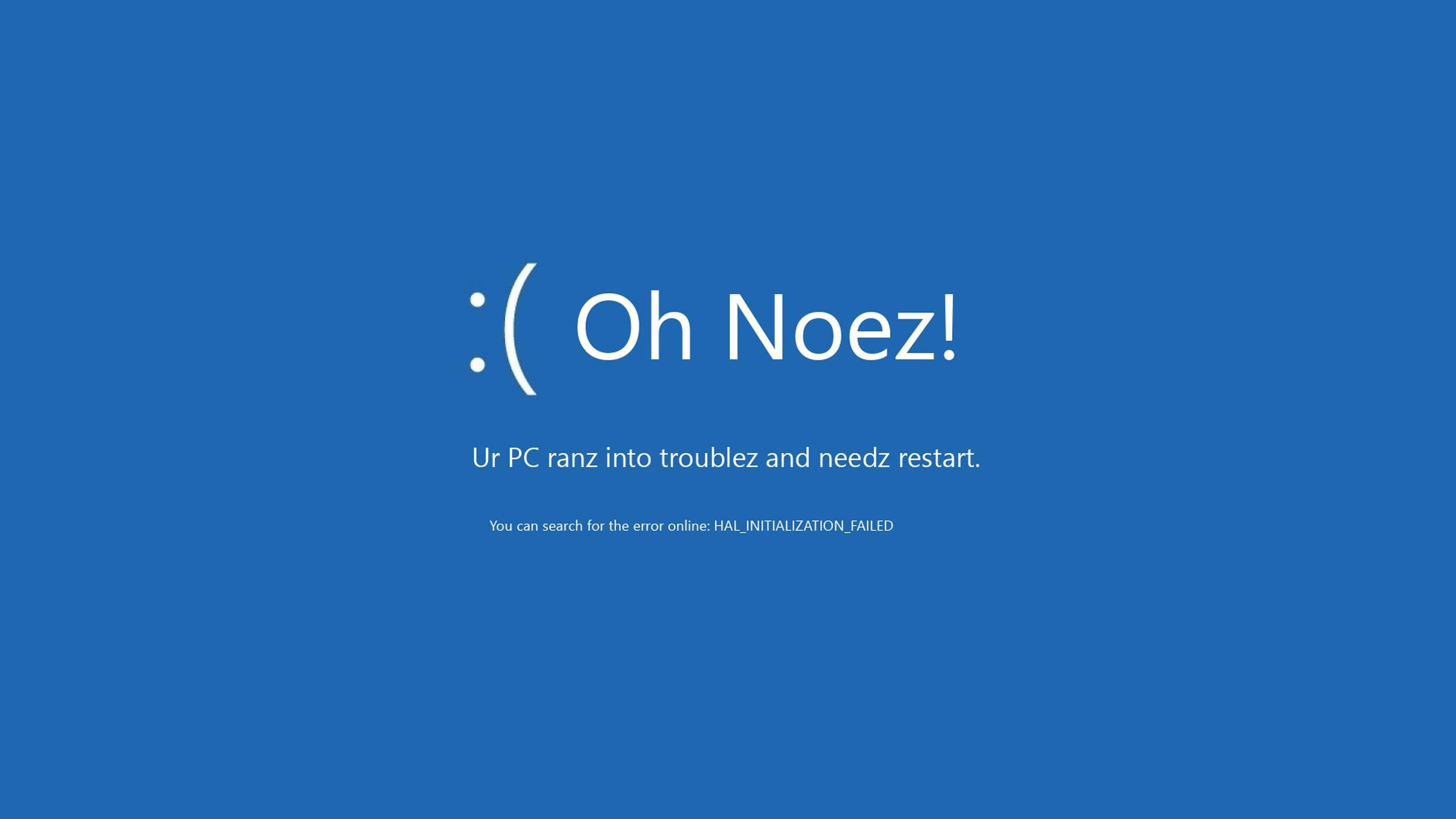 2560x1440 Error Screen Wallpaper